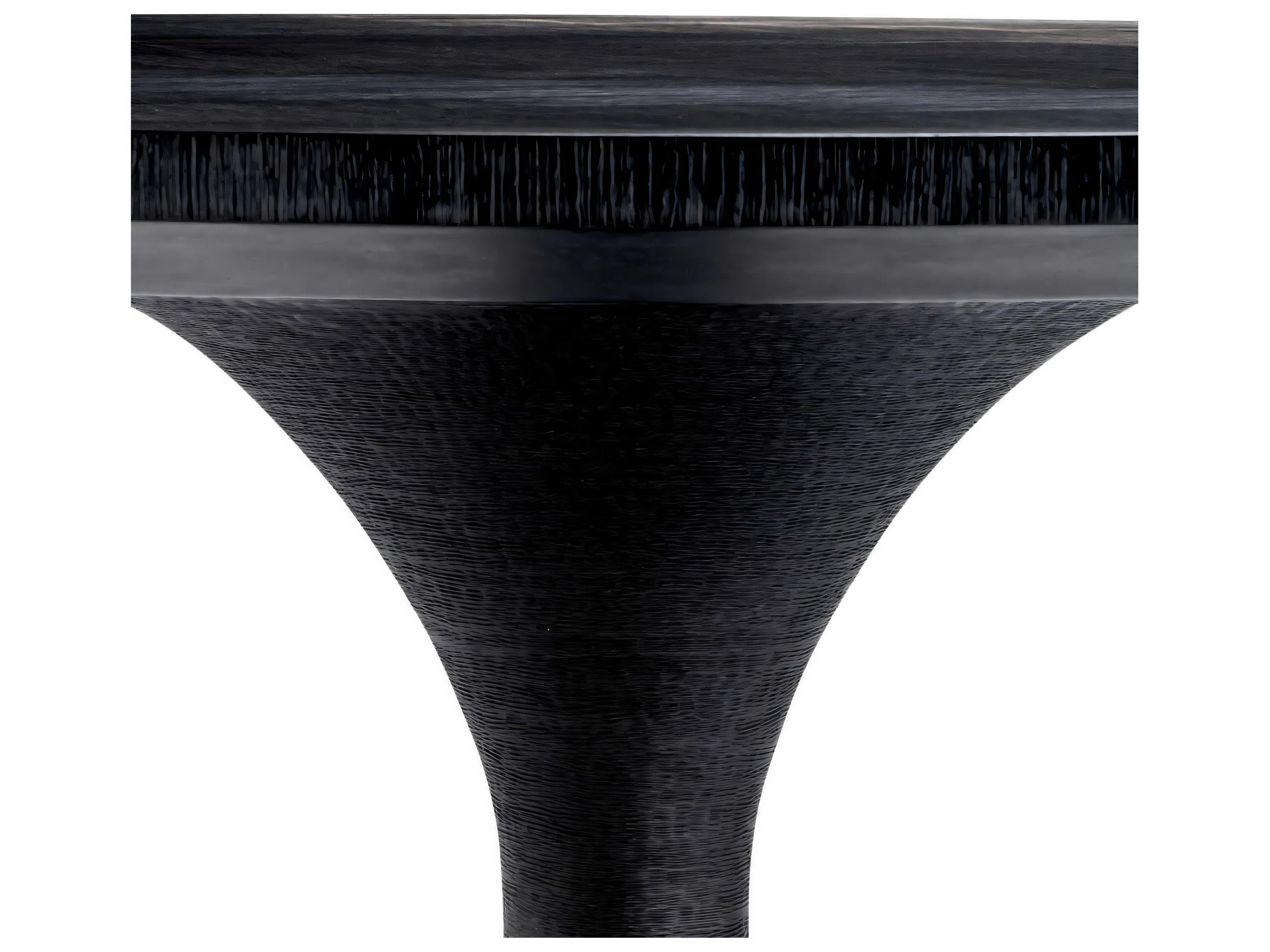 Eichholtz Melchior Round Charcoal Oak Veneer Dining Table