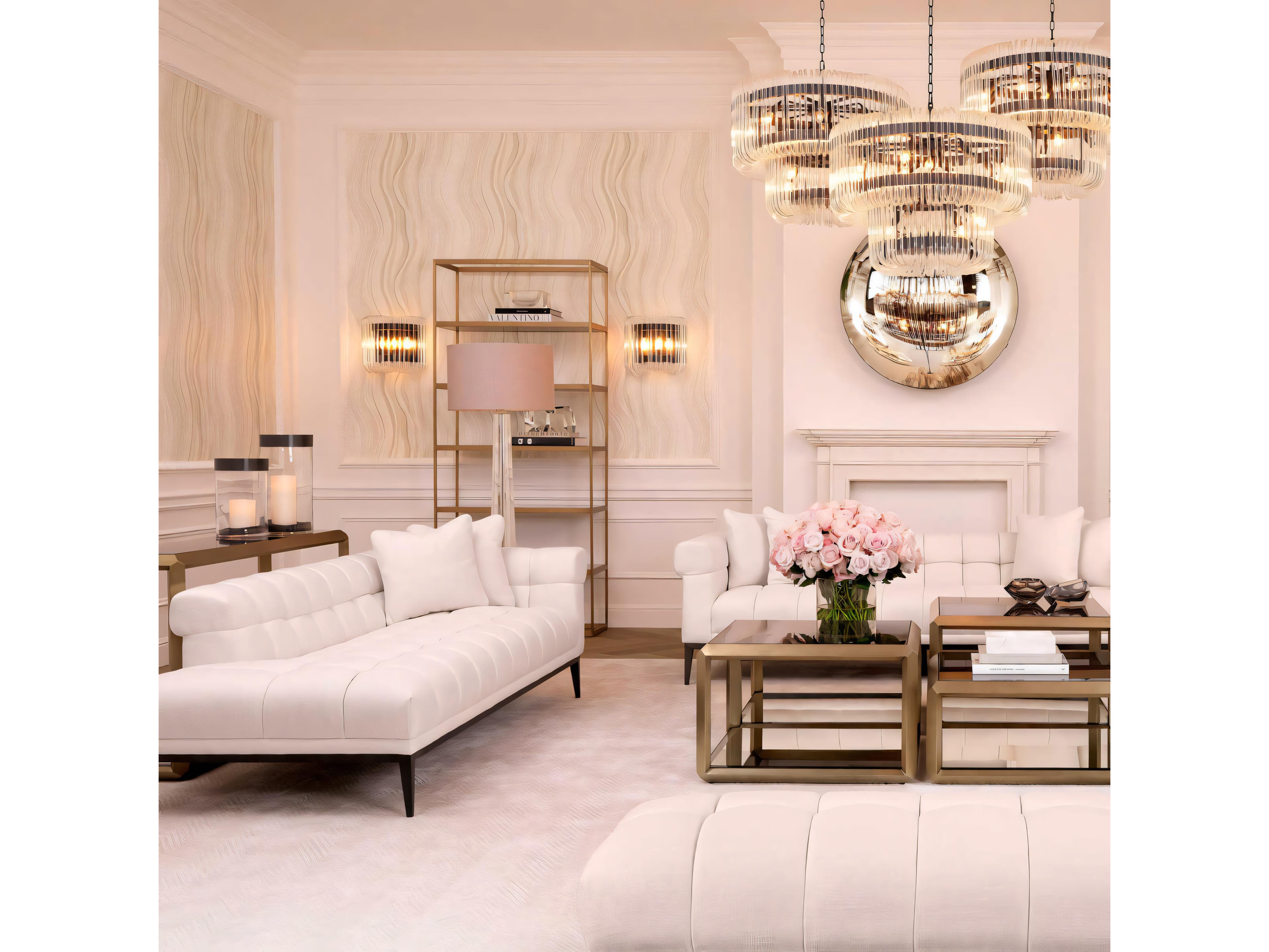 Eichholtz Omega Brushed Brass Smoke Glass Cabinet