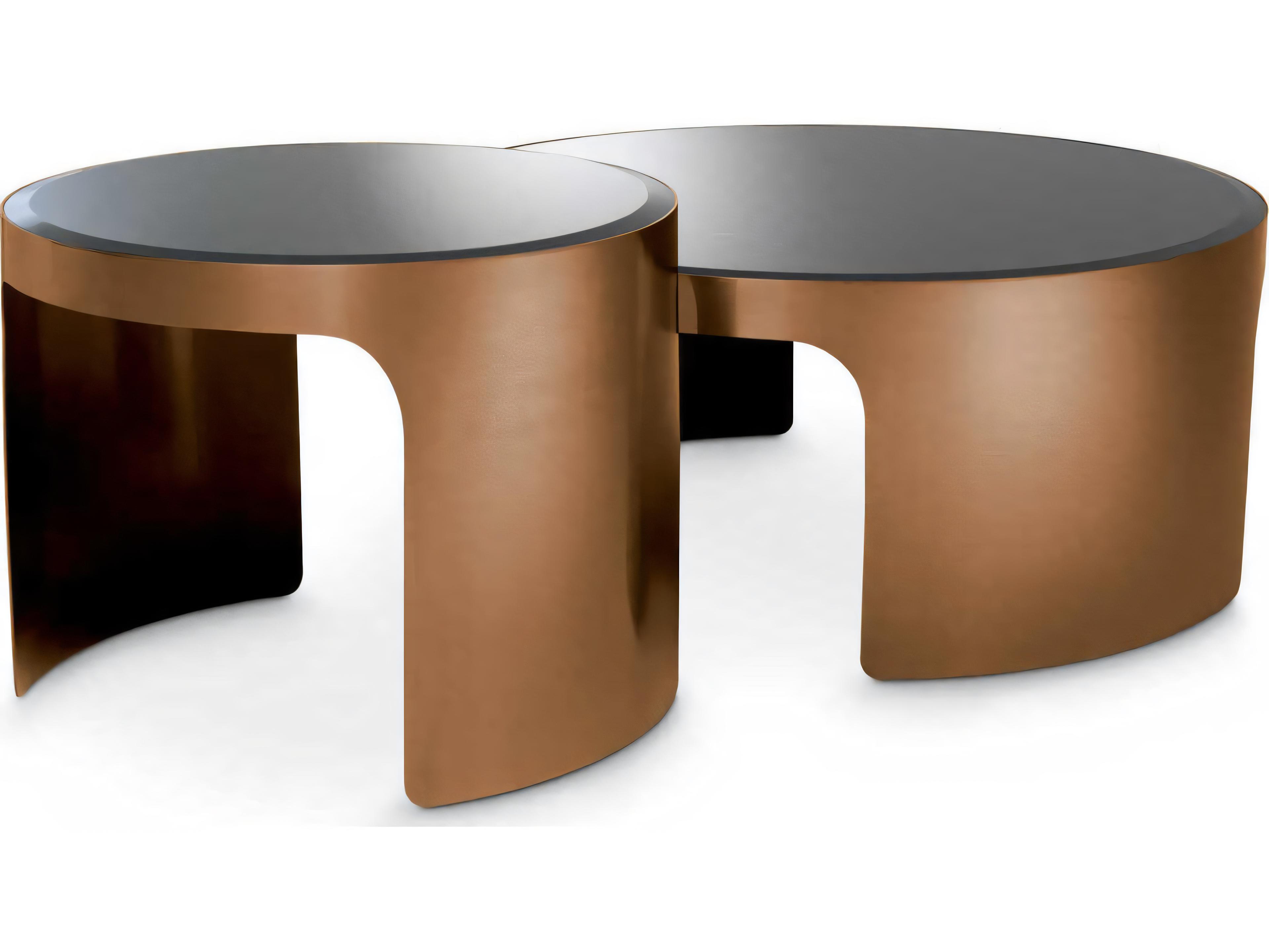 Eichholtz Piemonte Brush Copper Set of 2 Coffee Table