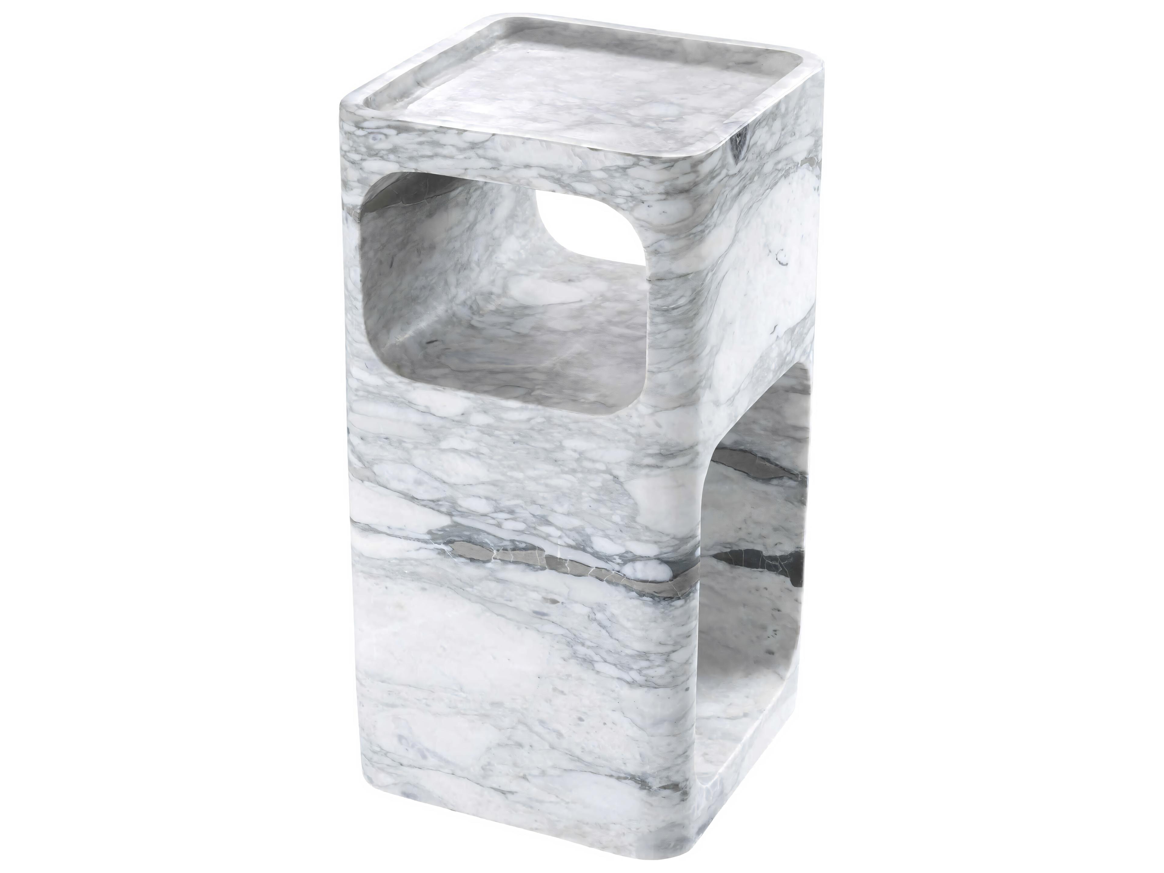 Eichholtz Adler White Marble Side Table