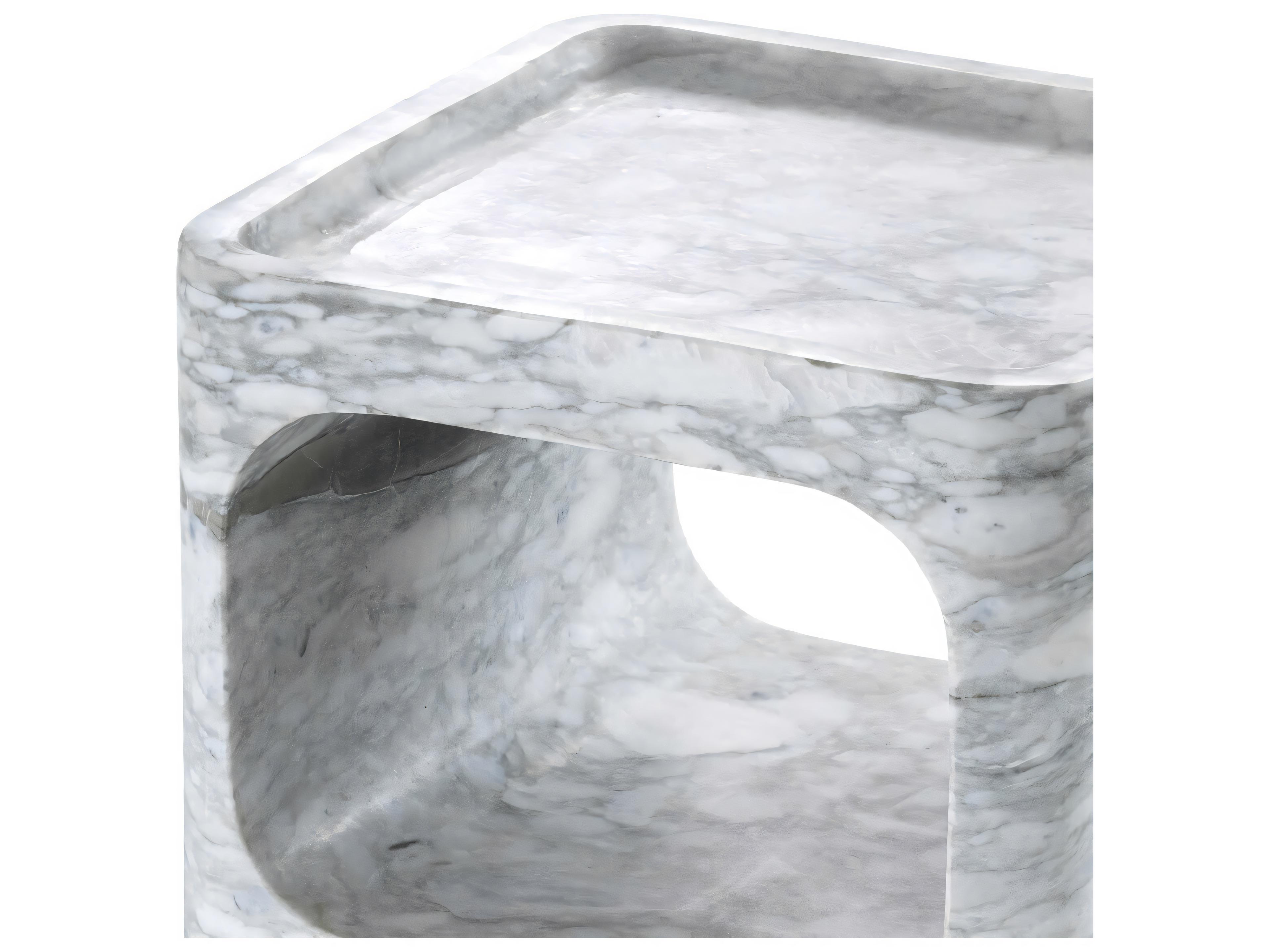 Eichholtz Adler White Marble Side Table