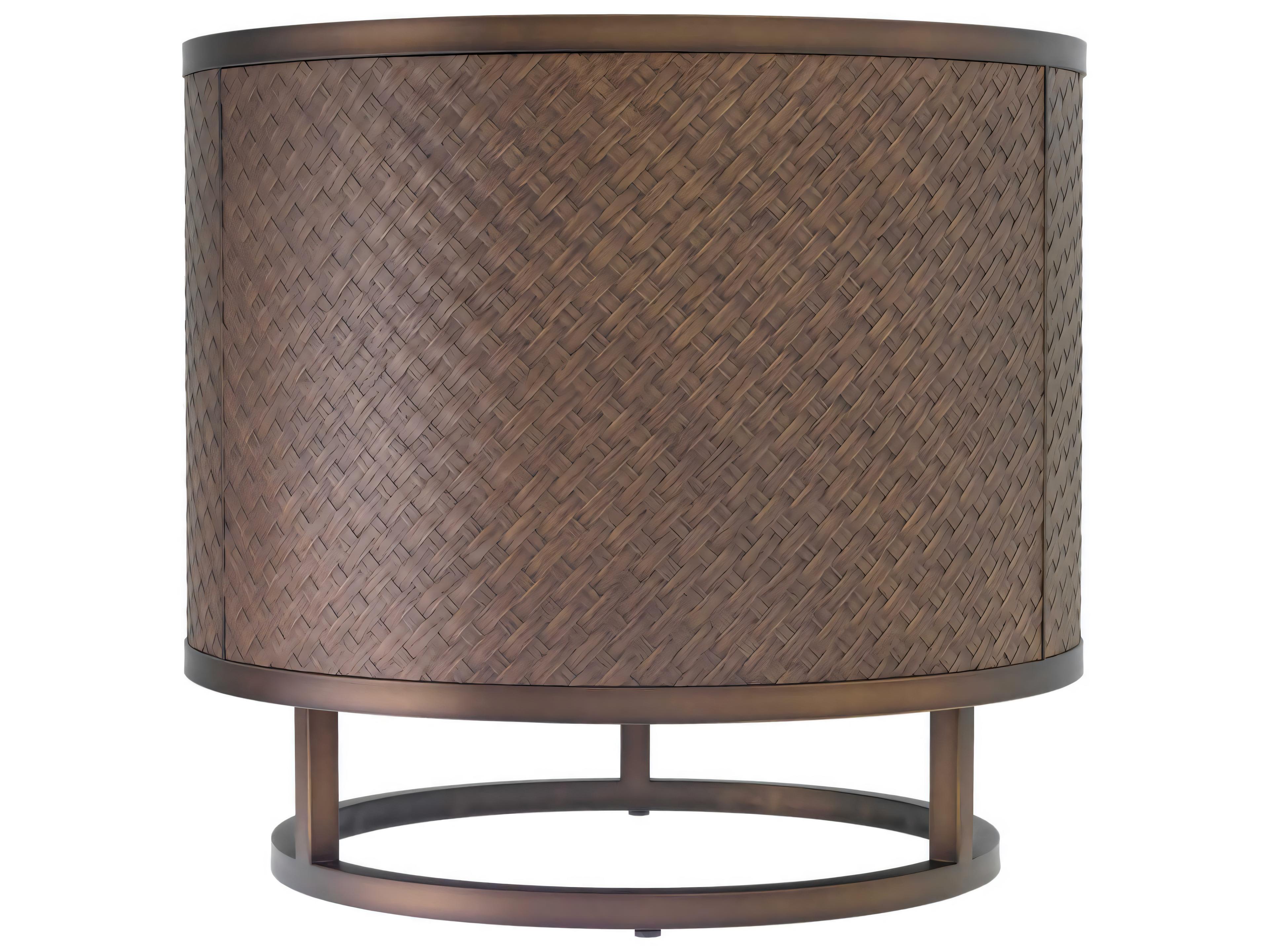 Eichholtz Napa Valley Woven Oak Veneer Side Table