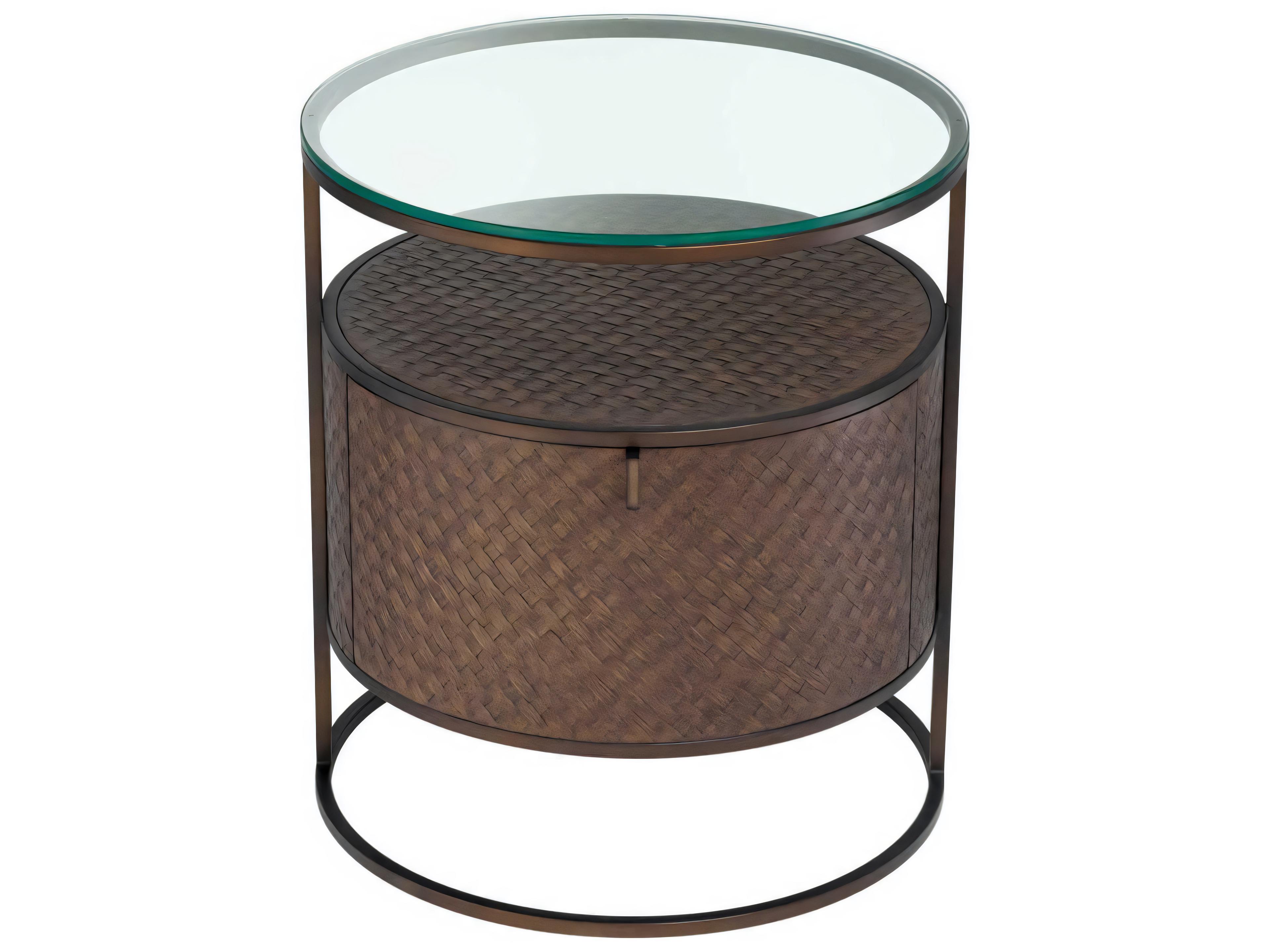 Eichholtz Napa Valley Woven Oak Veneer Nightstand