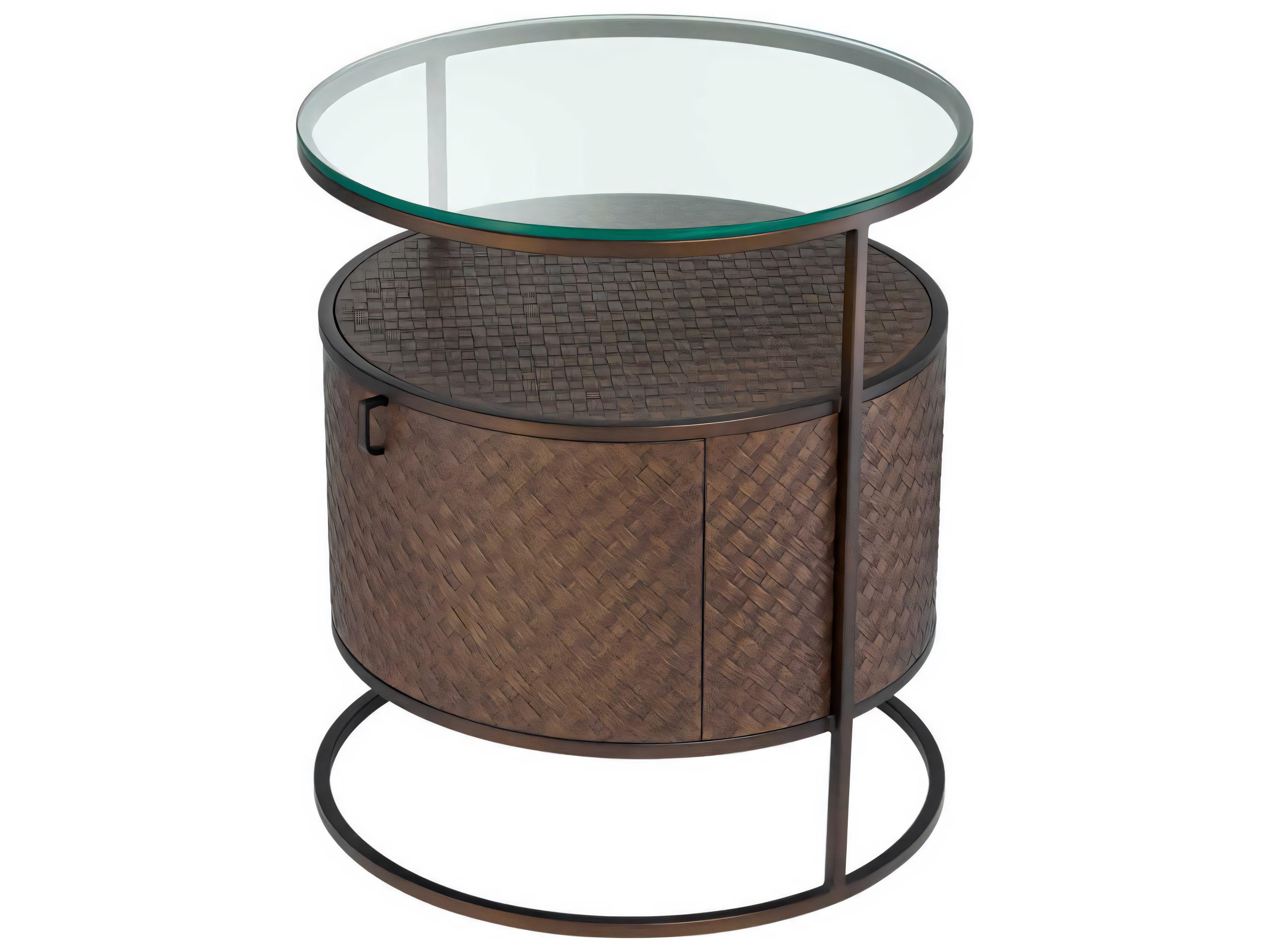 Eichholtz Napa Valley Woven Oak Veneer Nightstand