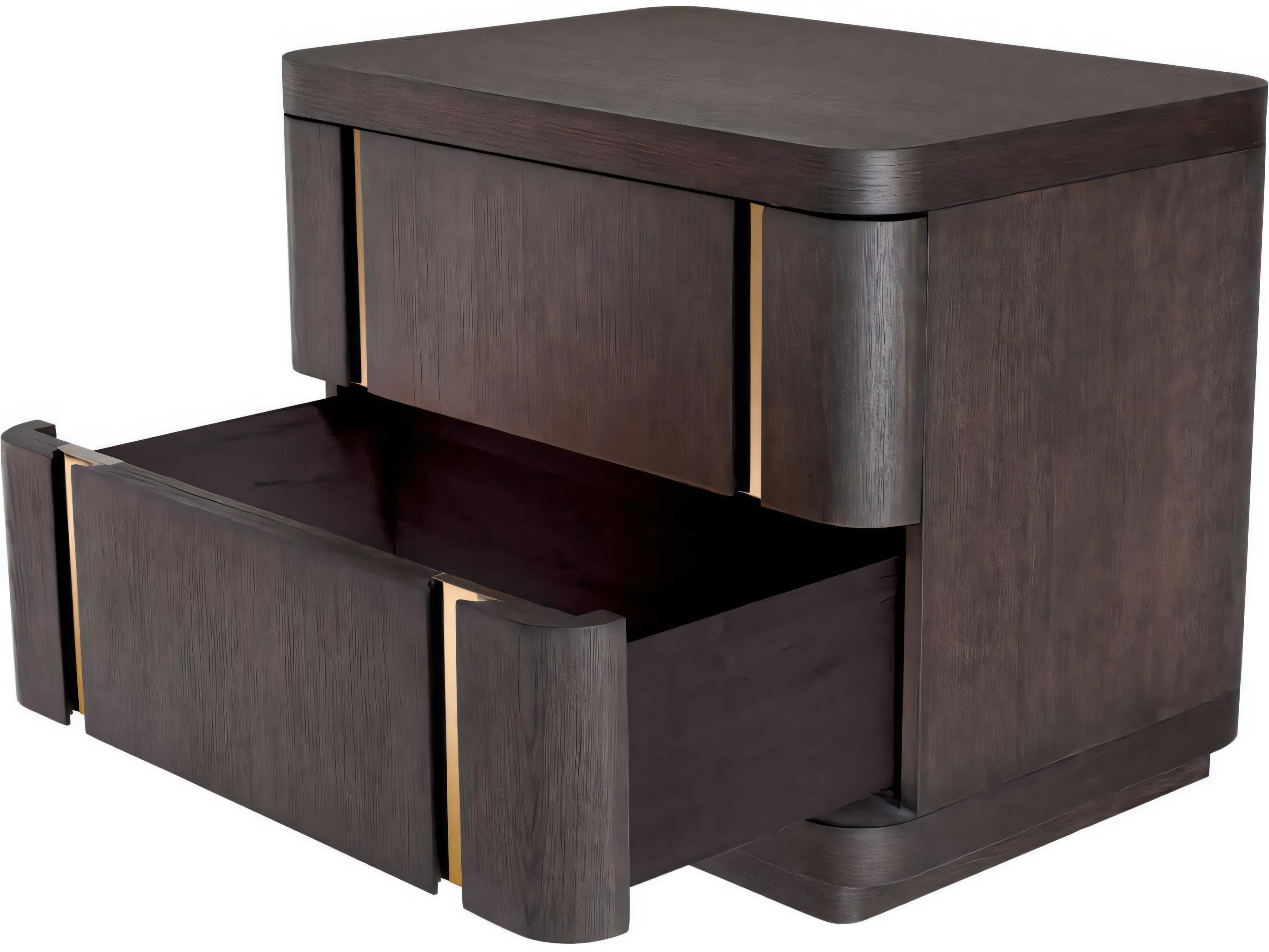 Eichholtz Modesto Mocha Oak Veneer Nightstand