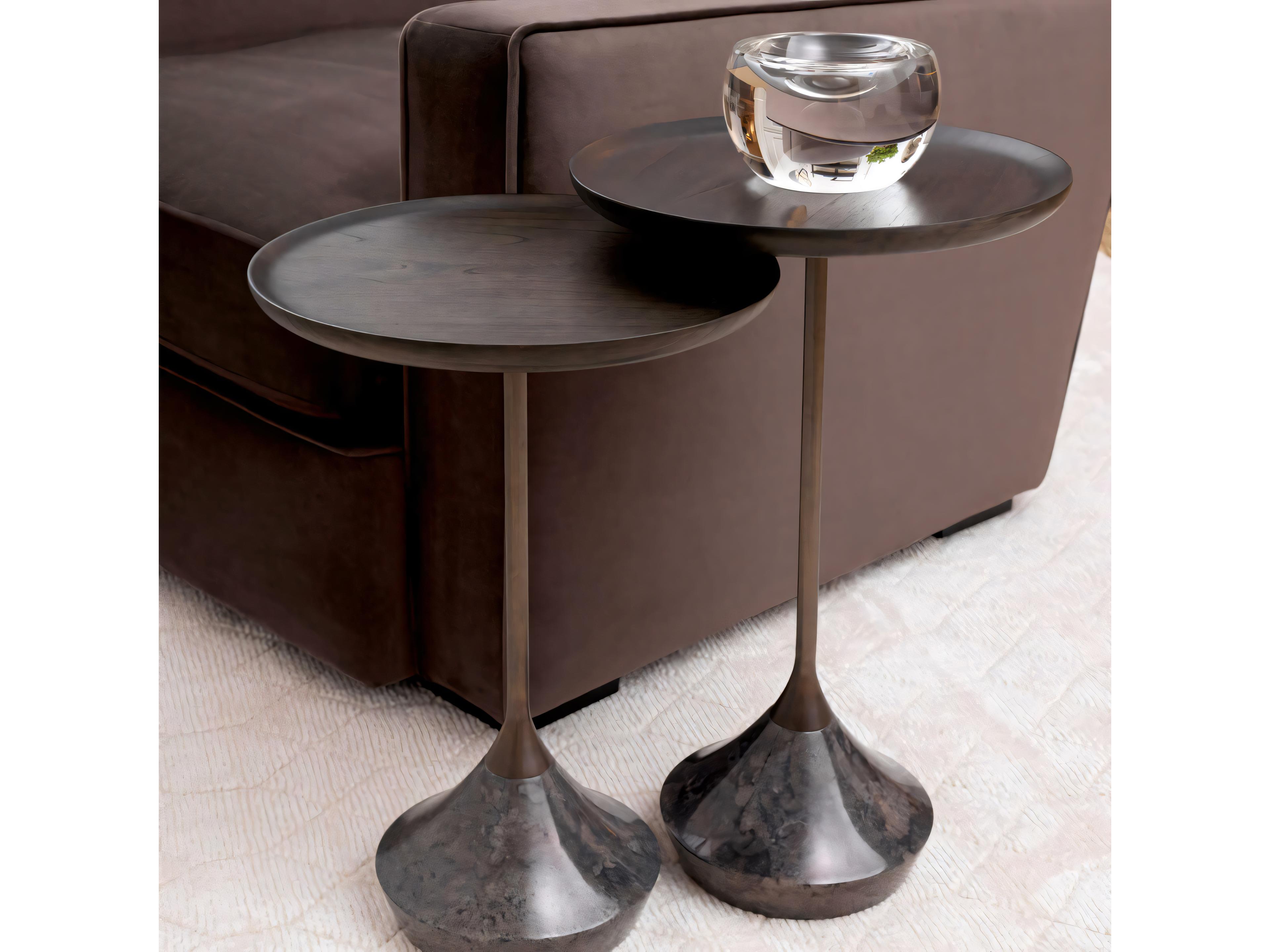 Eichholtz Puglia Grey Marble Set of 2 Side Table