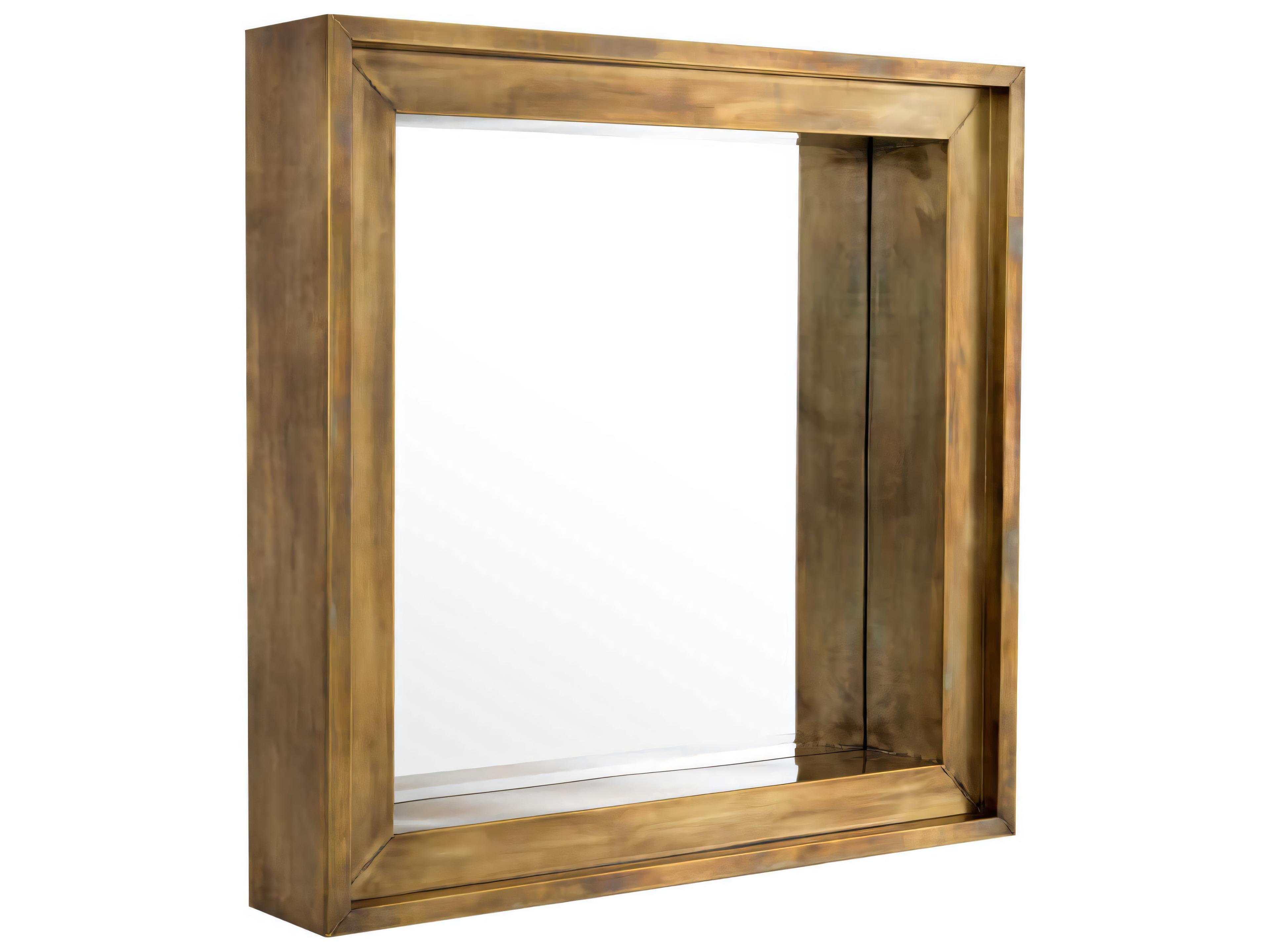 Eichholtz Magenta Square Vintage Brass Mirror