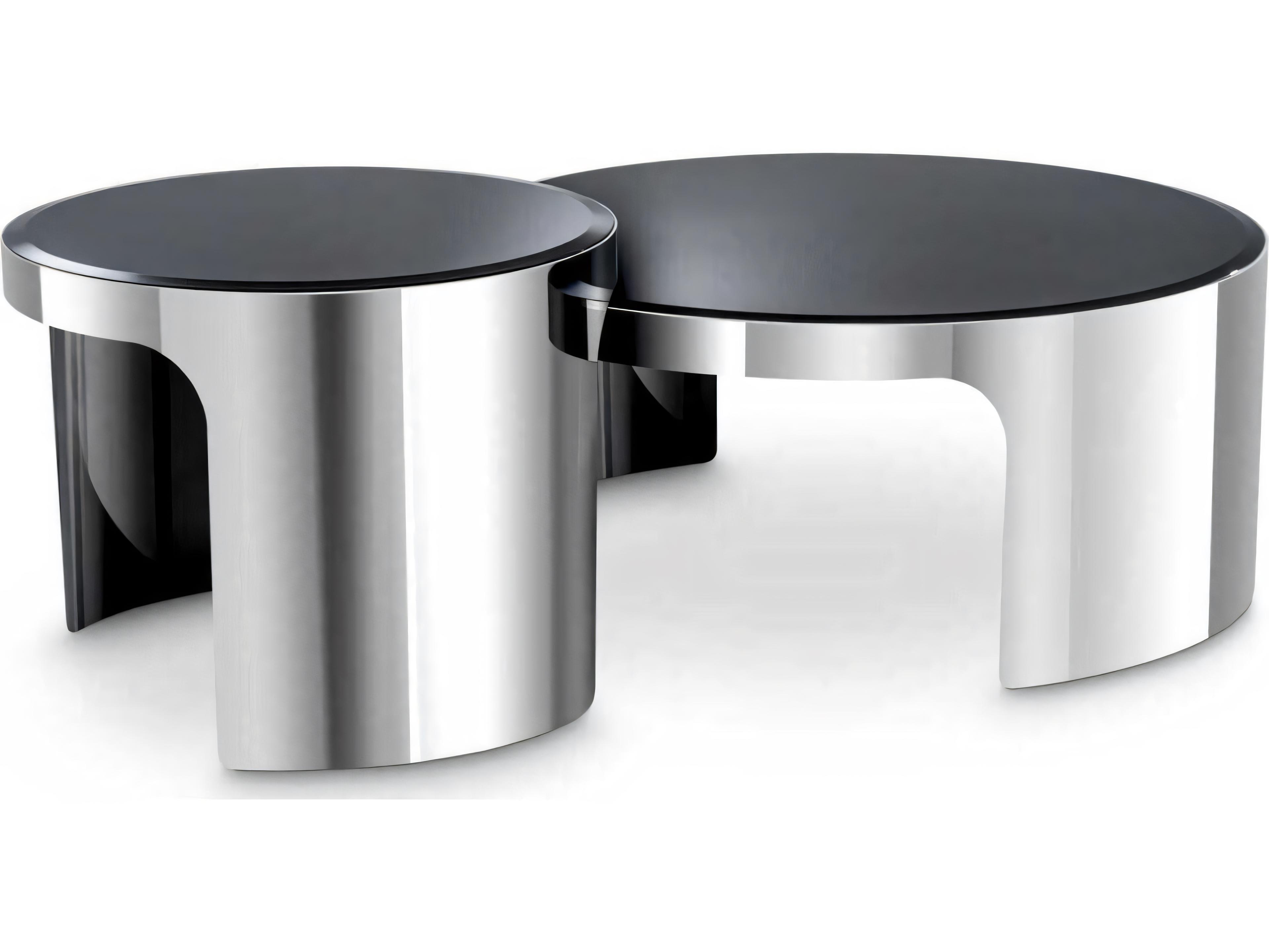 Eichholtz Piemonte Polished Ss Set of 2 Coffee Table