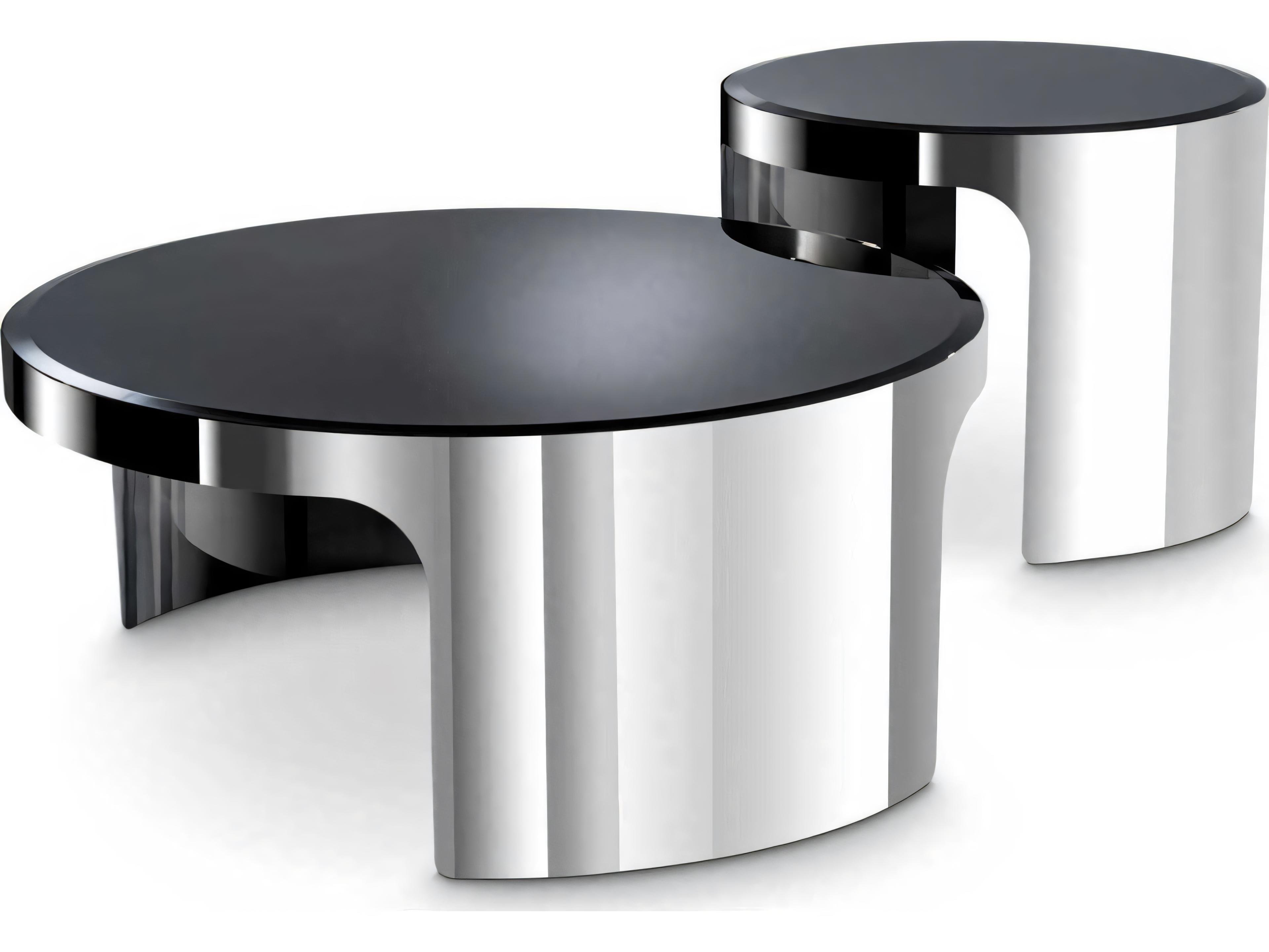 Eichholtz Piemonte Polished Ss Set of 2 Coffee Table
