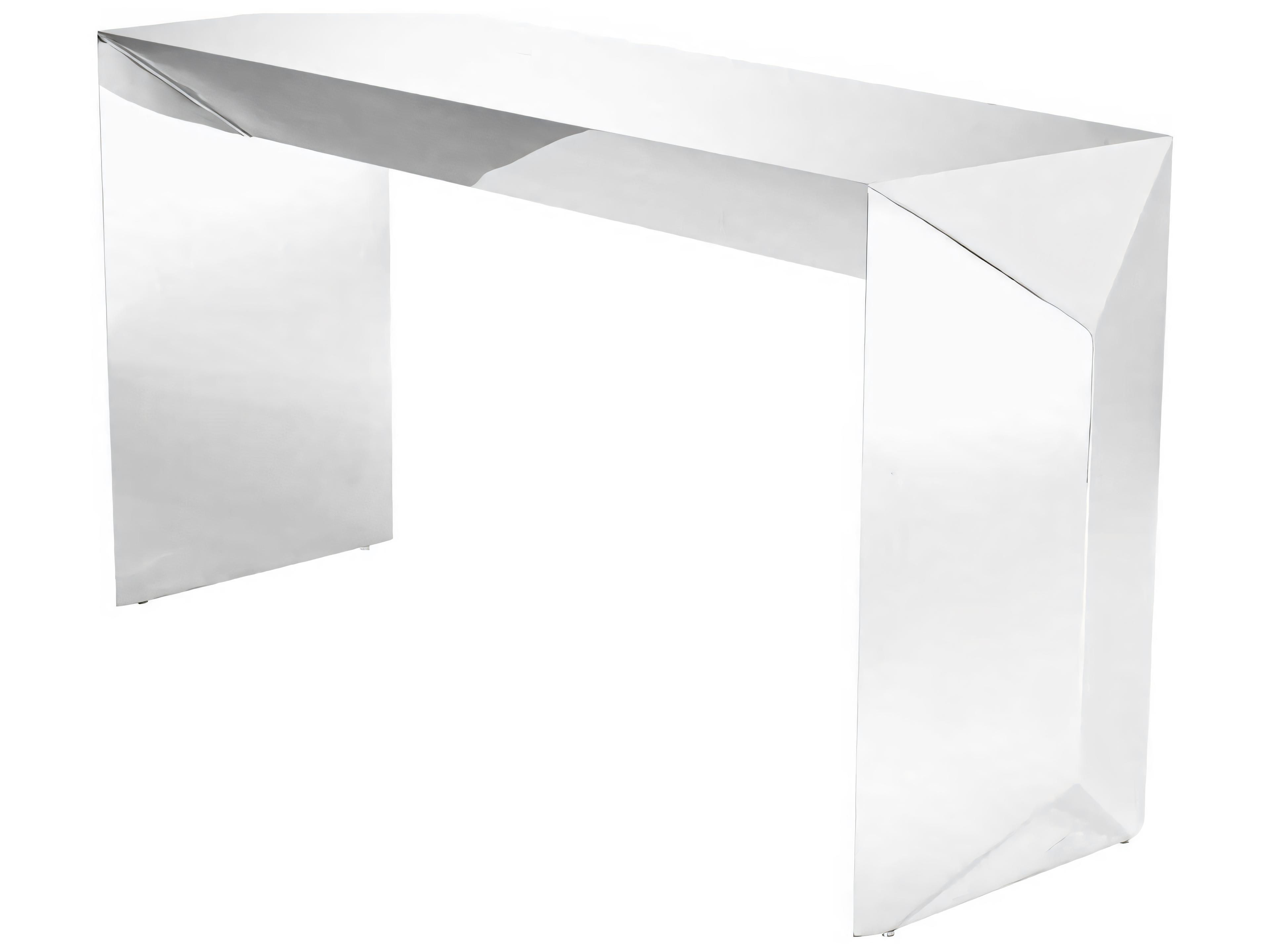 Eichholtz Carlow Polished Stainles Steel Console Table