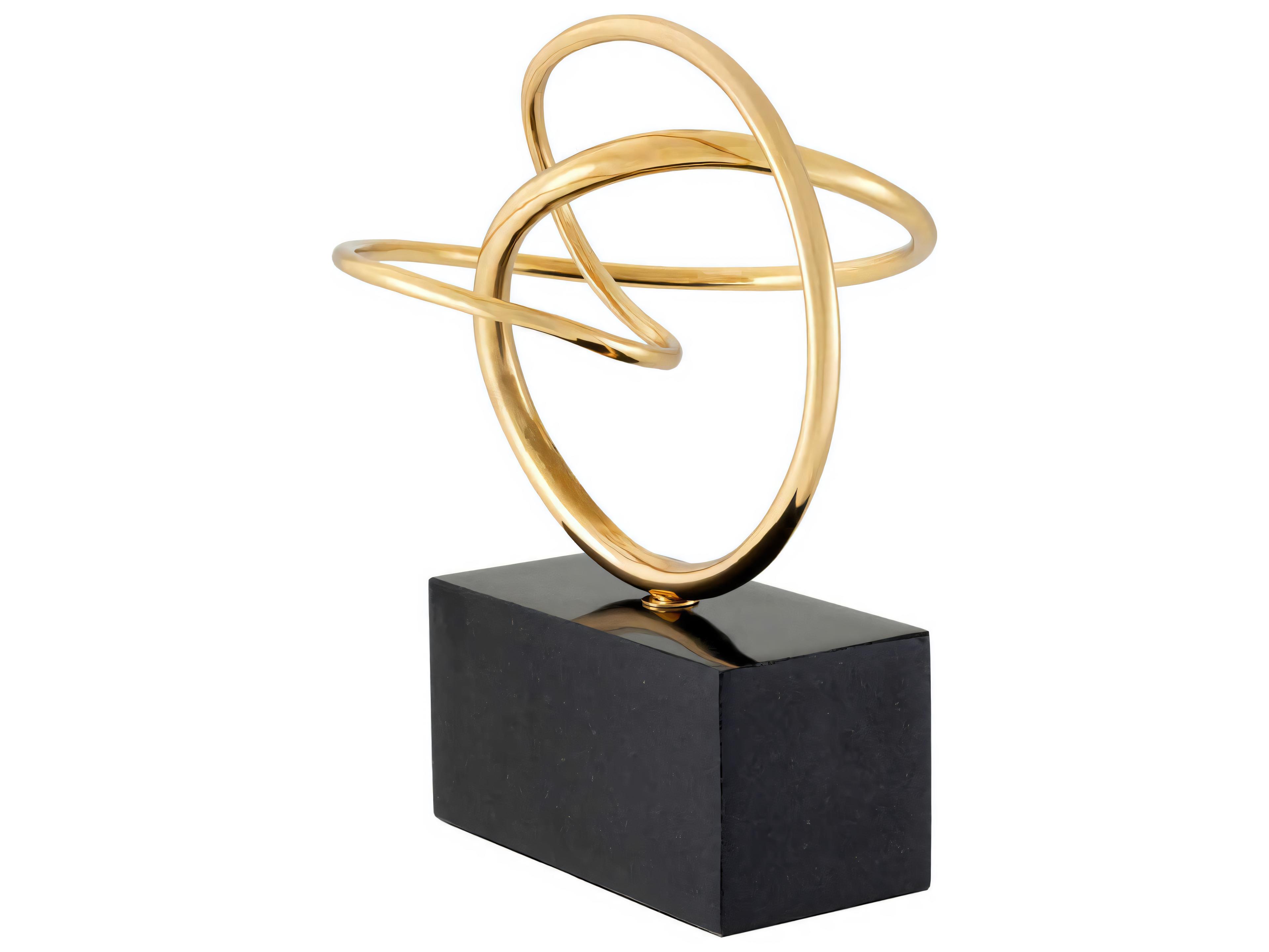 Eichholtz Frank Polished Brass Granite Base Object