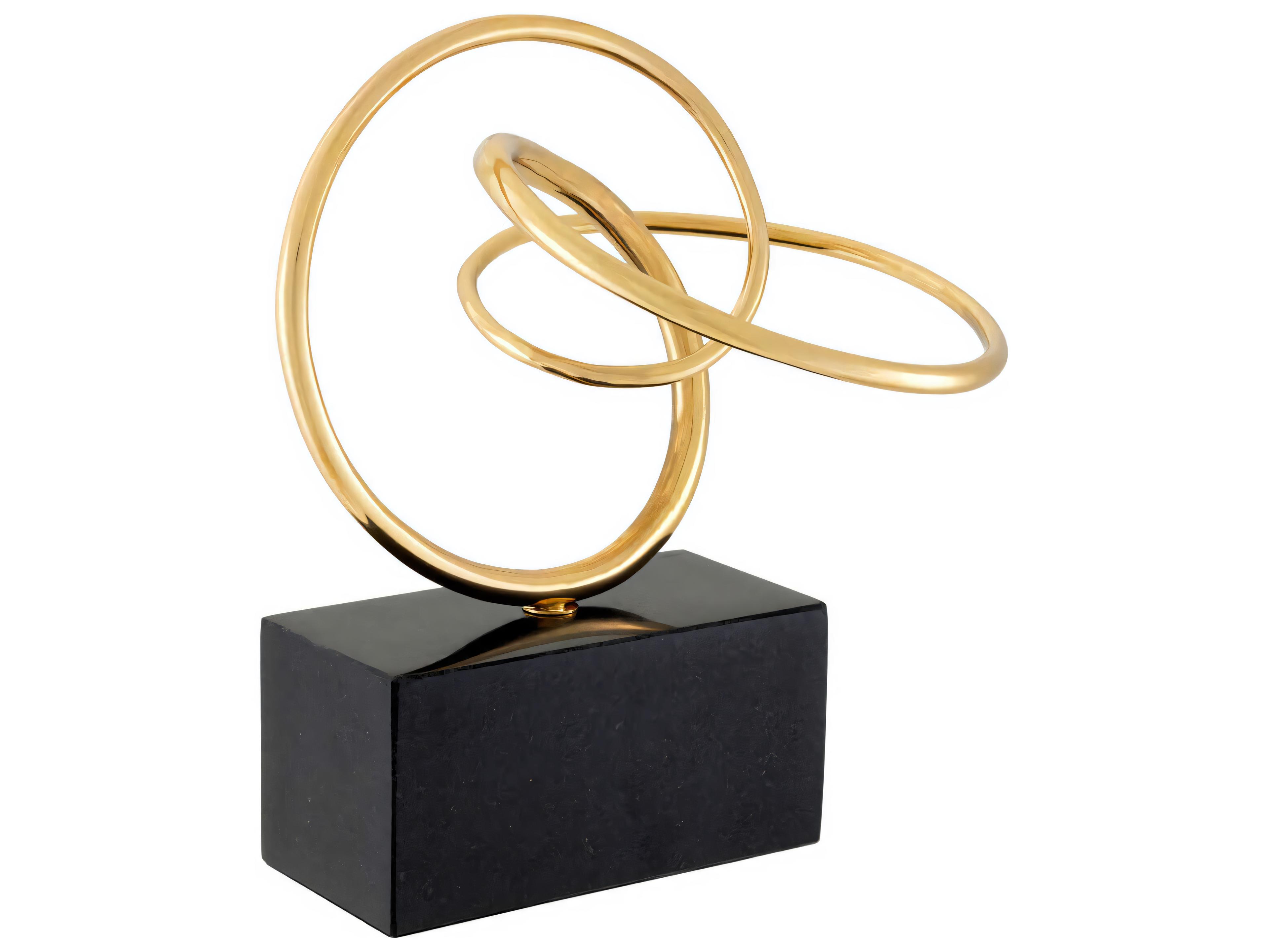 Eichholtz Frank Polished Brass Granite Base Object