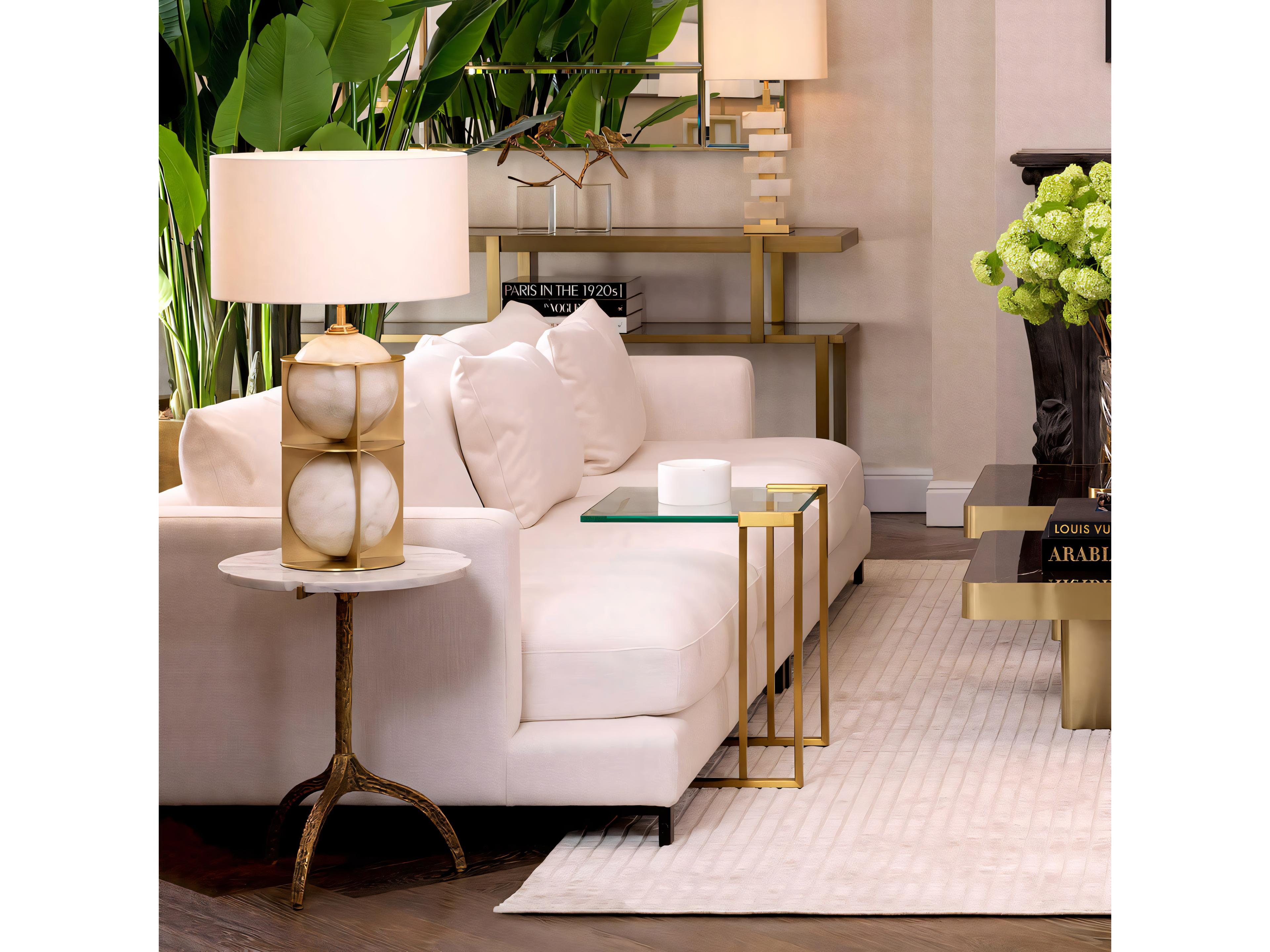 Eichholtz Cortina Vintage Brass Side Table