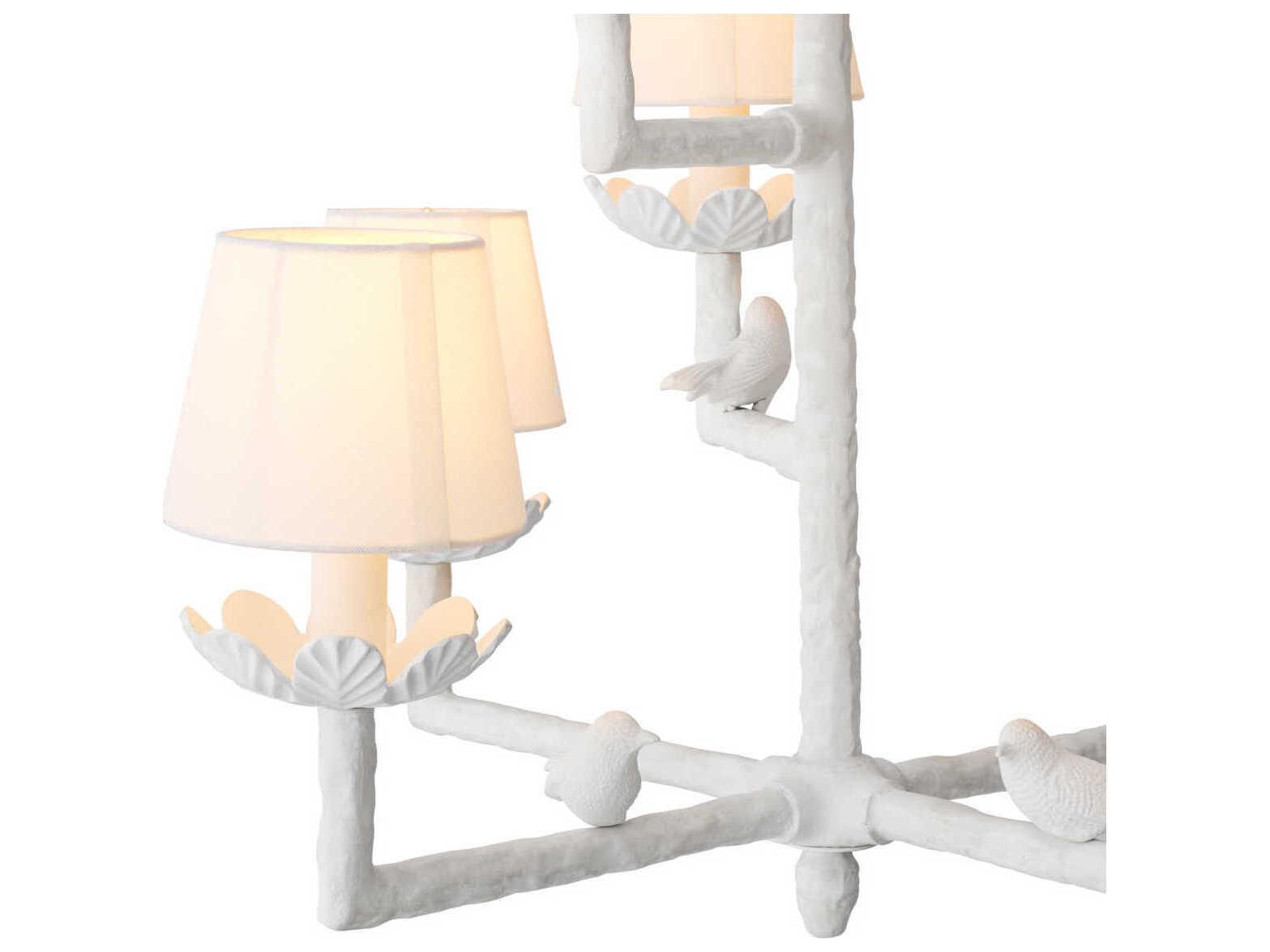 Eichholtz Nature Matte White Incl Shades Chandelier