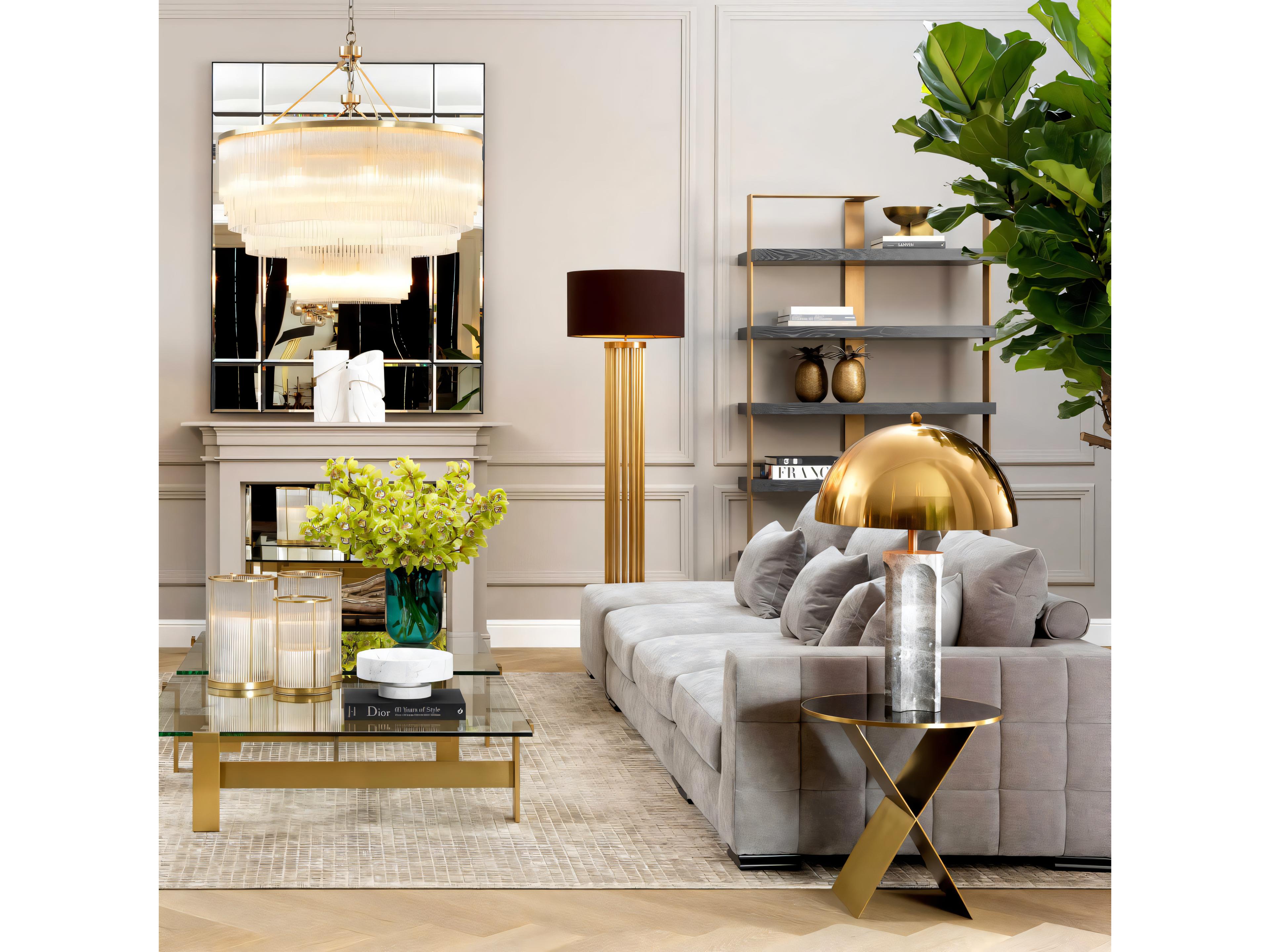 Eichholtz Fitch S Brushed Brass Side Table