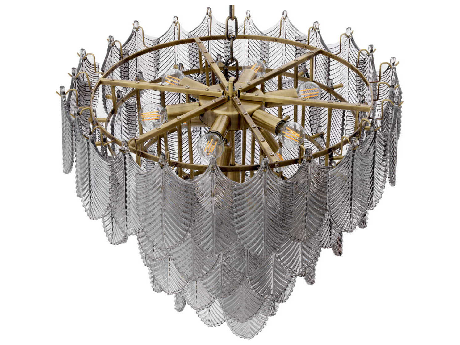 Eichholtz Verbier S Light Brushed Brass Chandelier