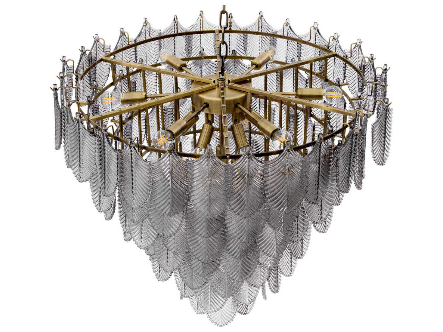 Eichholtz Verbier L Light Brushed Brass Chandelier