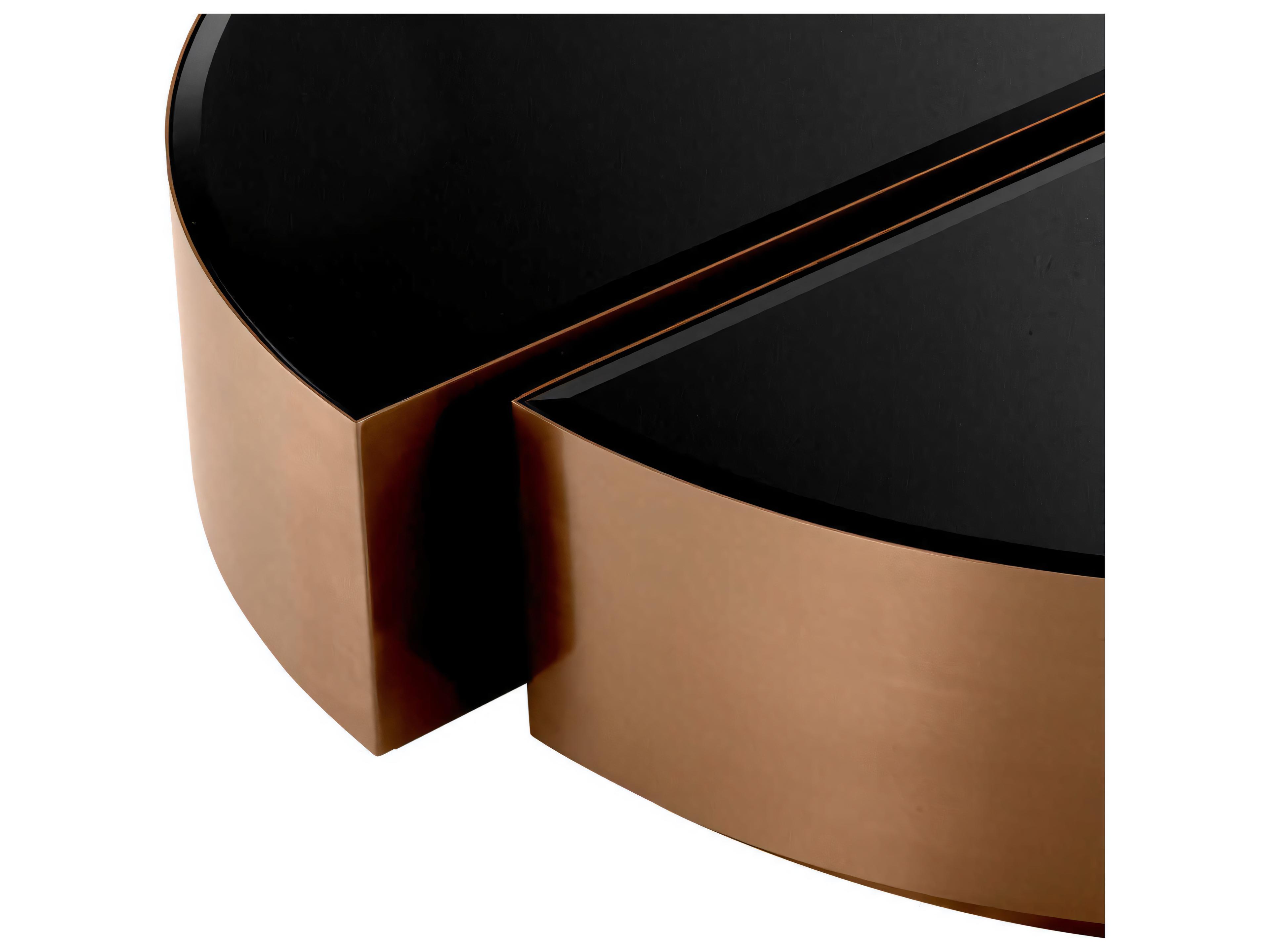 Eichholtz Astra Brushed Copper Set of 2 Coffee Table