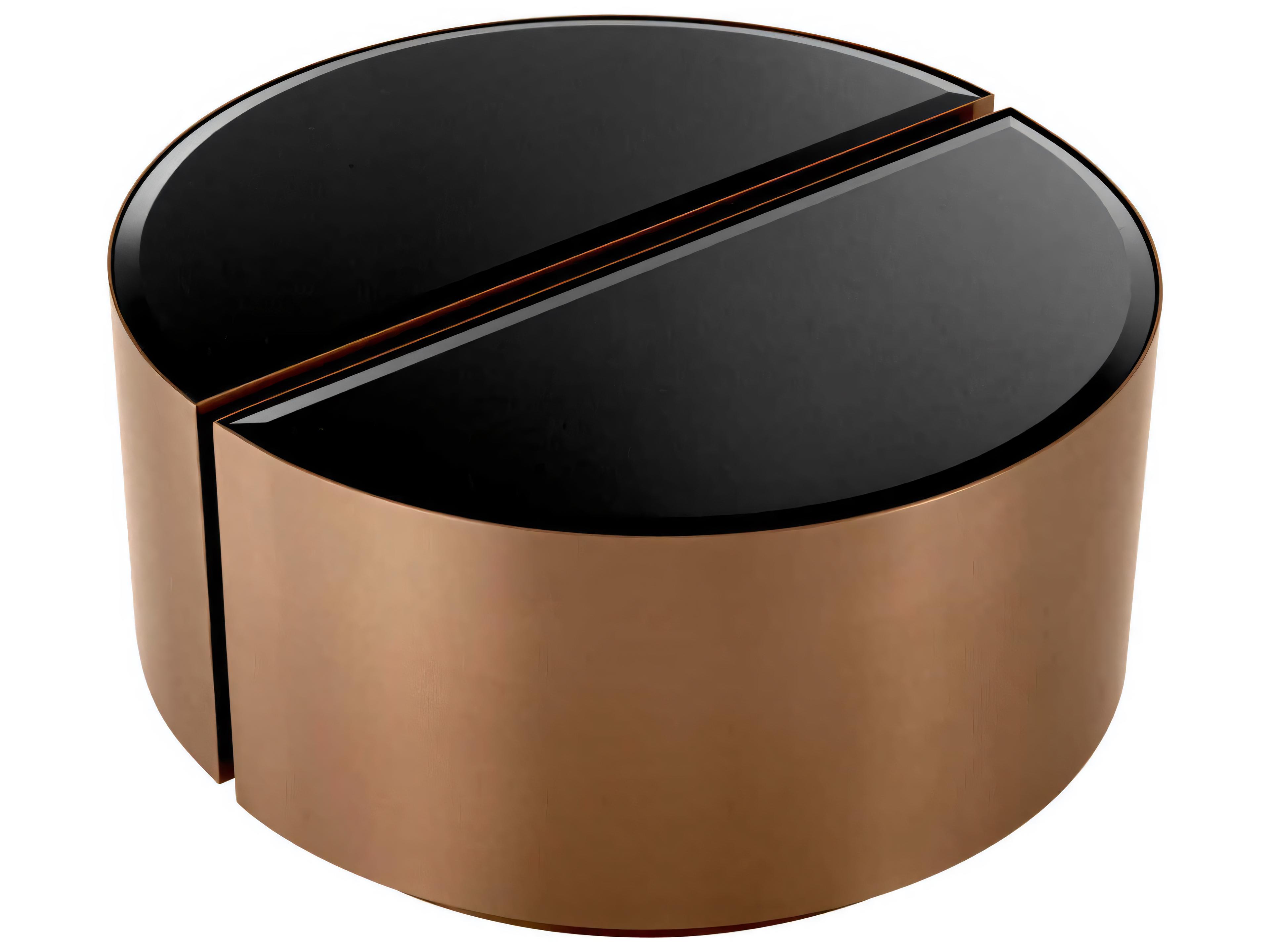 Eichholtz Astra Brushed Copper Set of 2 Side Table