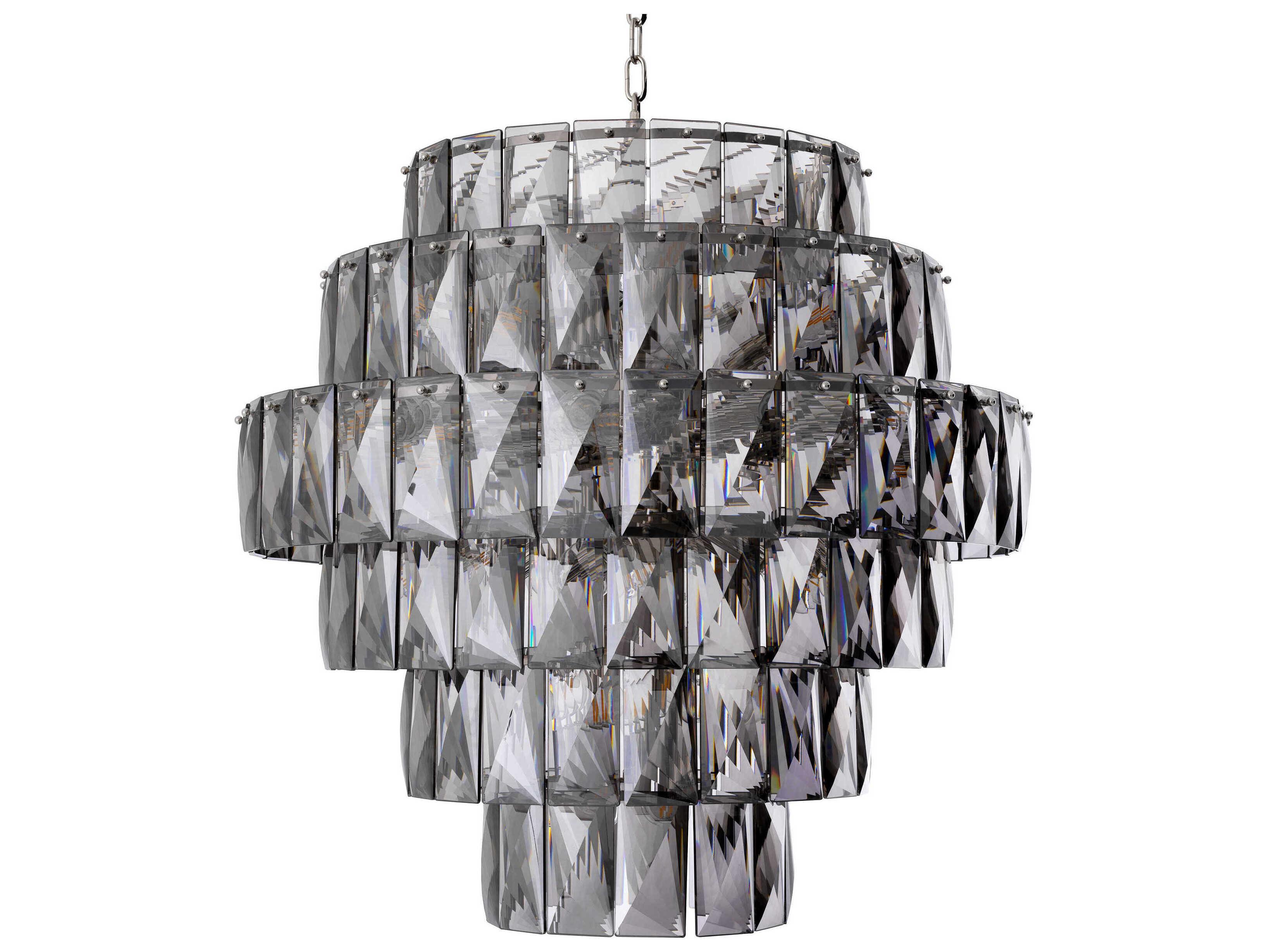 Eichholtz Amazone L Smoke Glass Chandelier