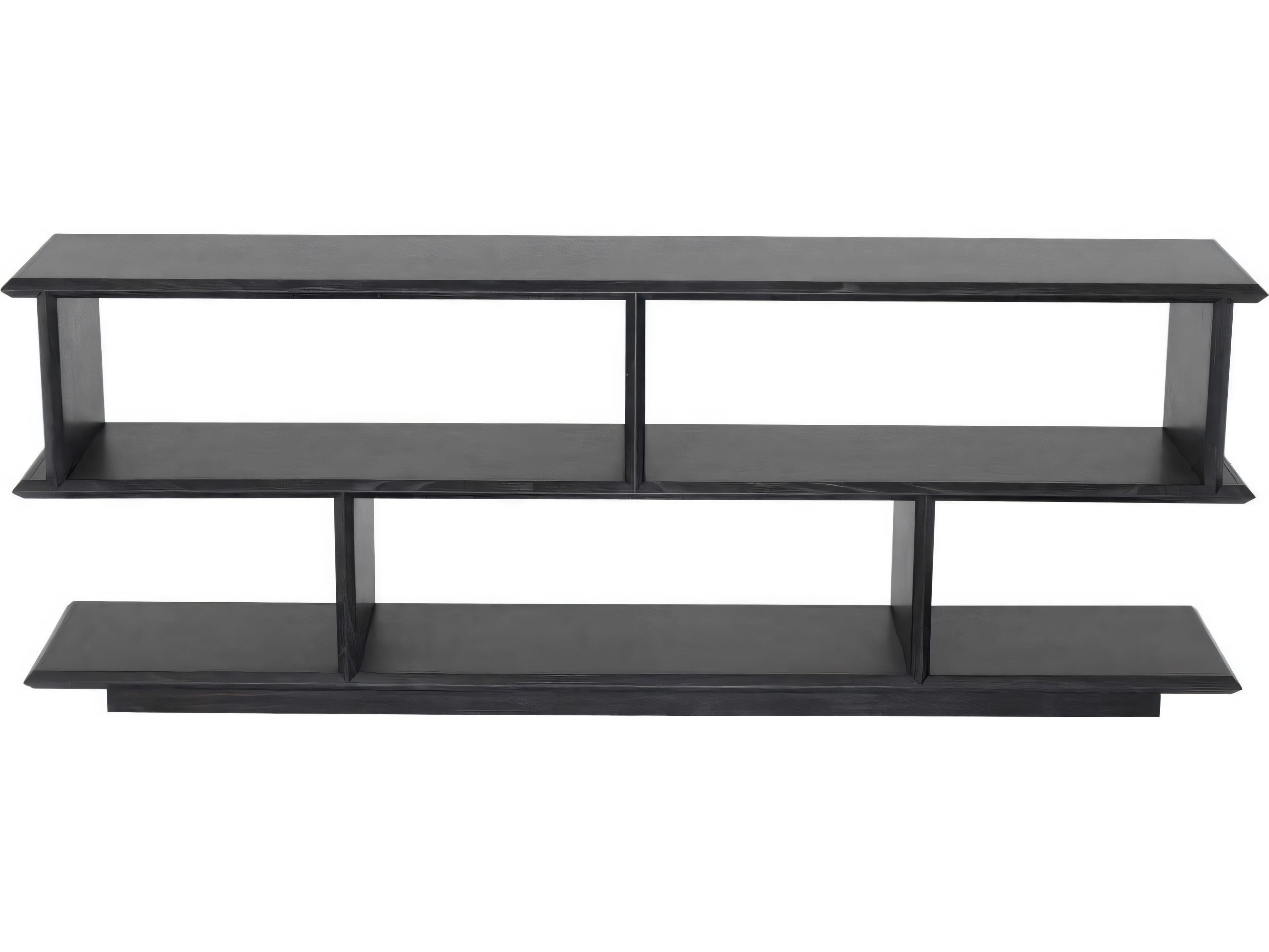 Eichholtz Garcia Low Charcoal Grey Oak Veneer Cabinet