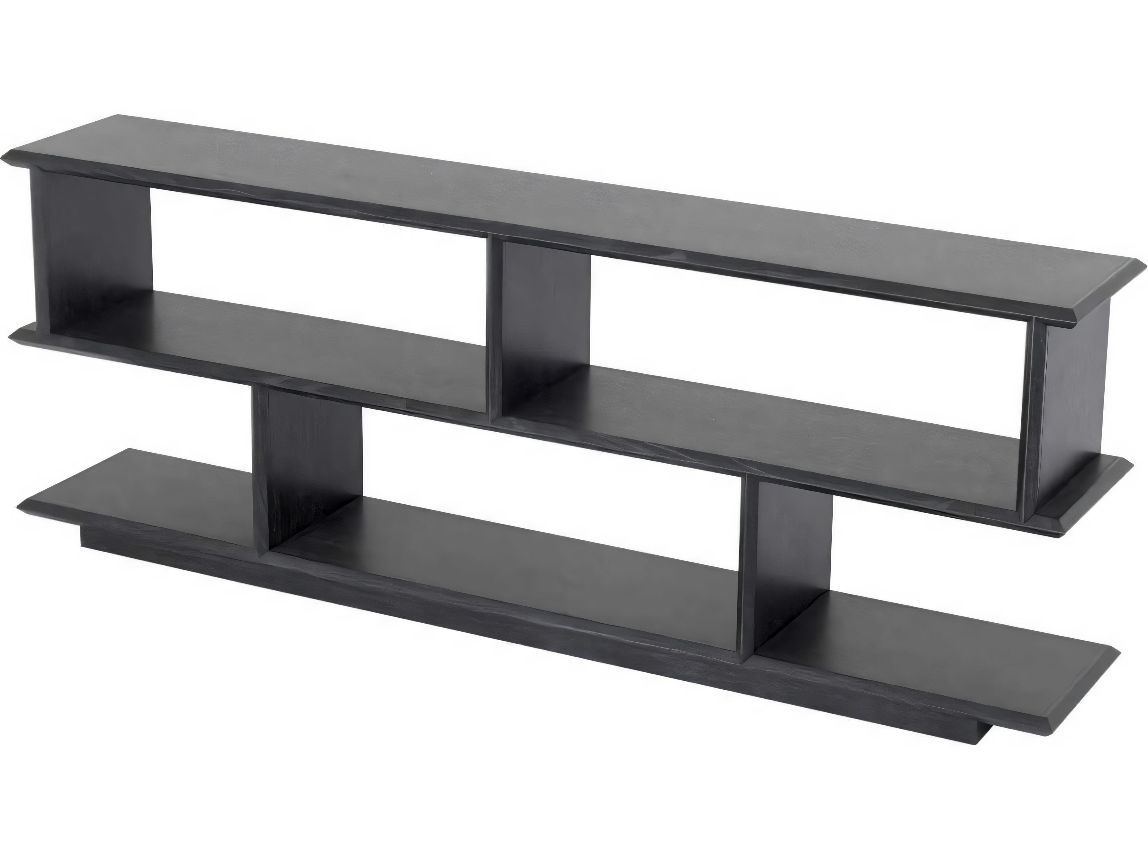 Eichholtz Garcia Low Charcoal Grey Oak Veneer Cabinet