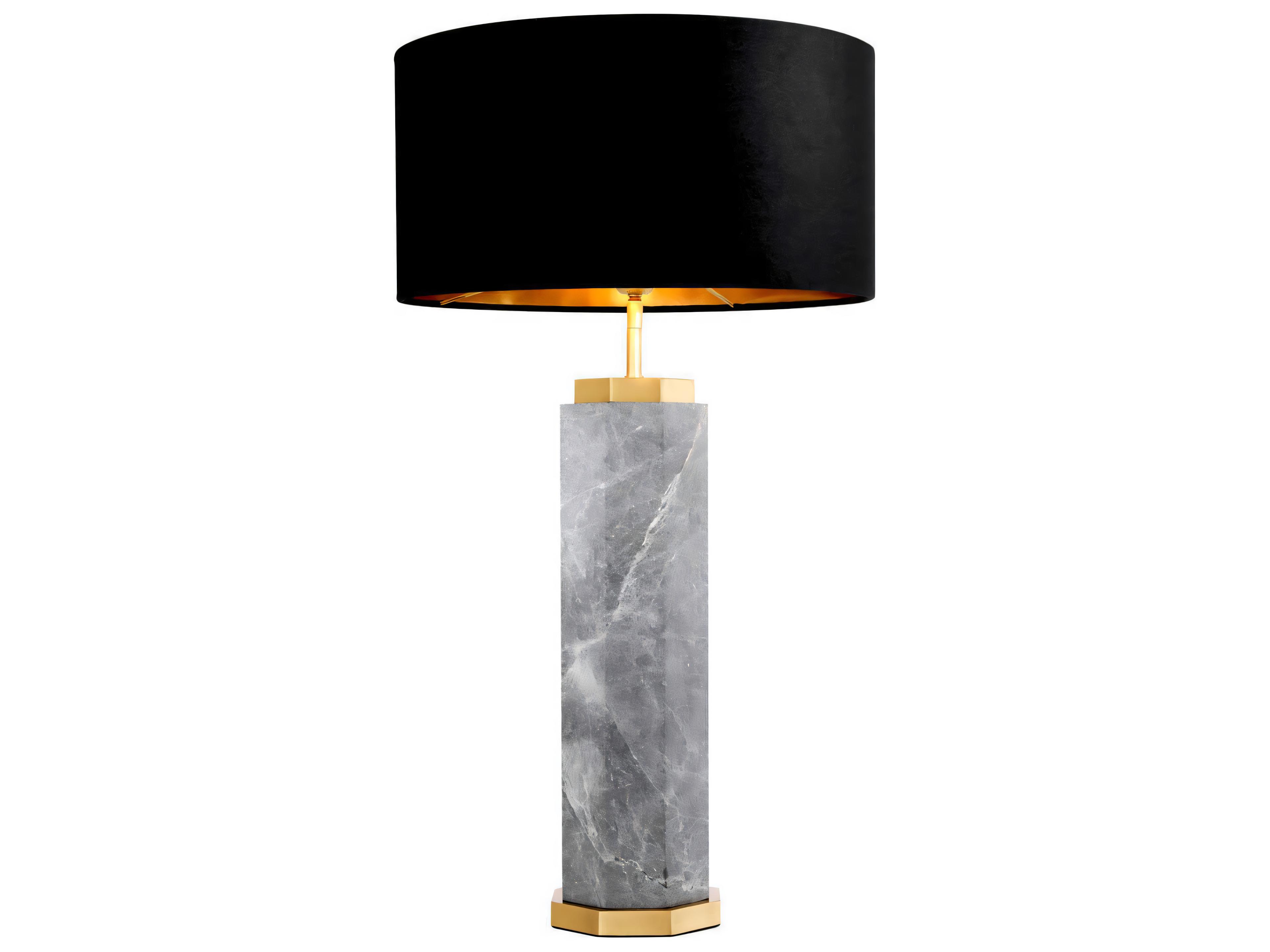 Eichholtz Newman Grey Marble Incl Shade Table Lamp