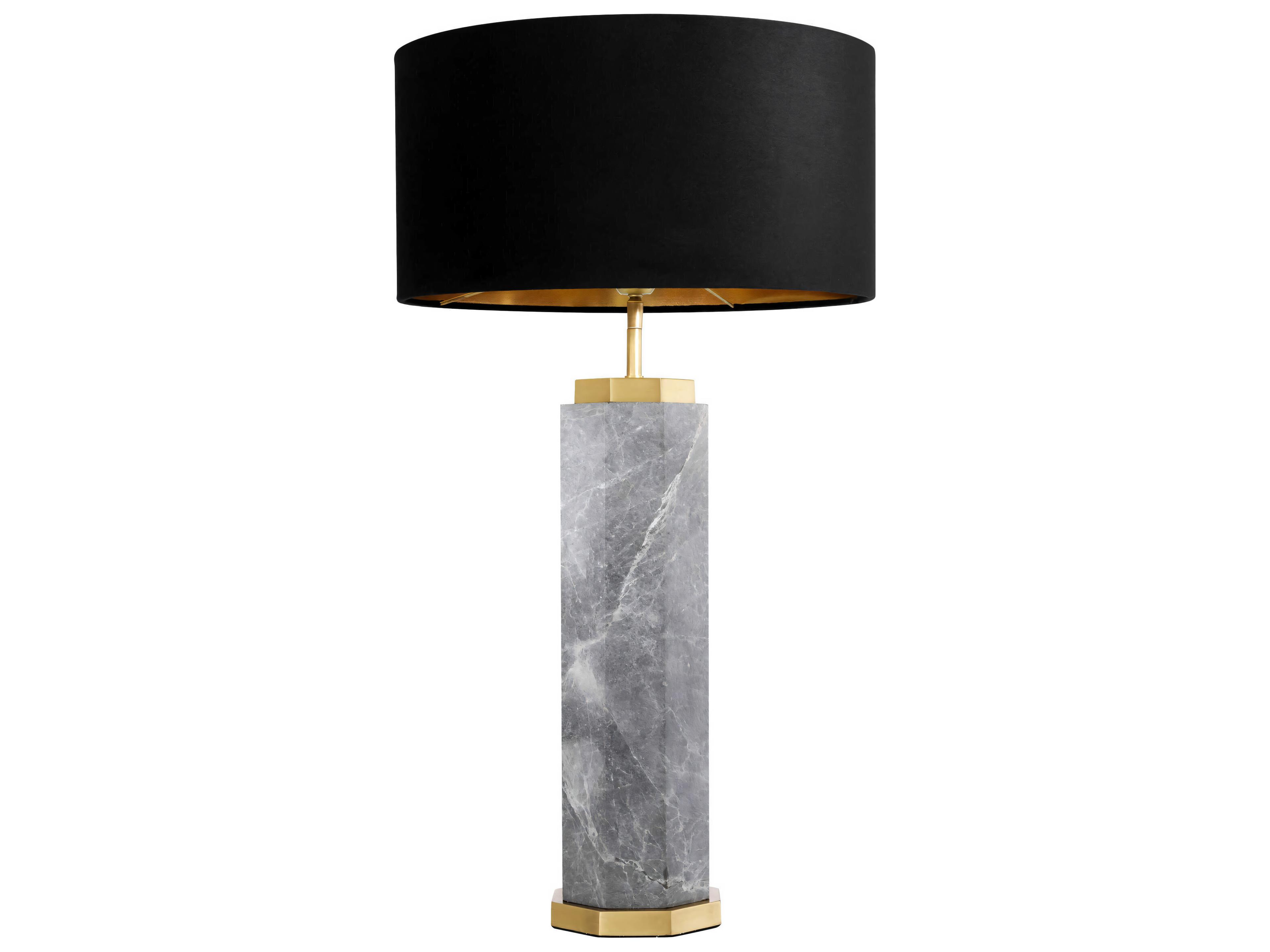 Eichholtz Newman Grey Marble Incl Shade Table Lamp