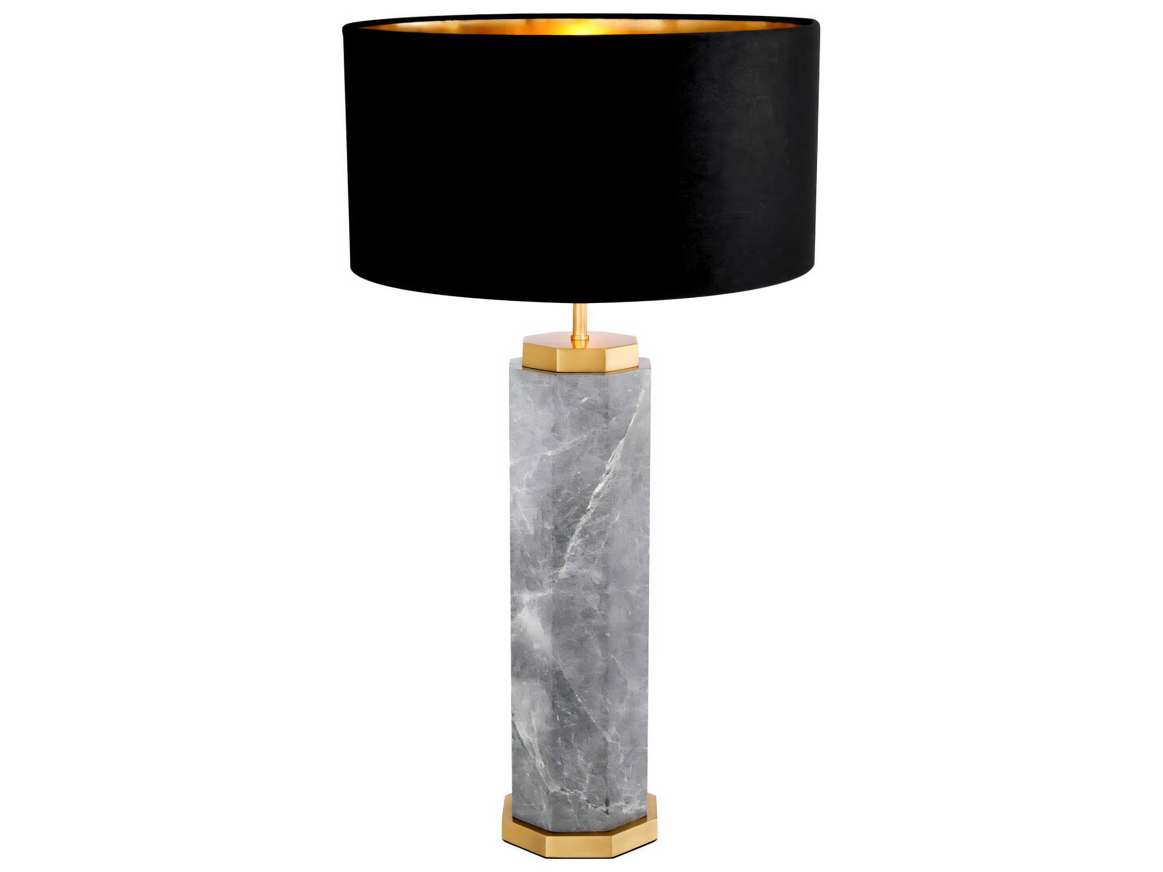 Eichholtz Newman Grey Marble Incl Shade Table Lamp