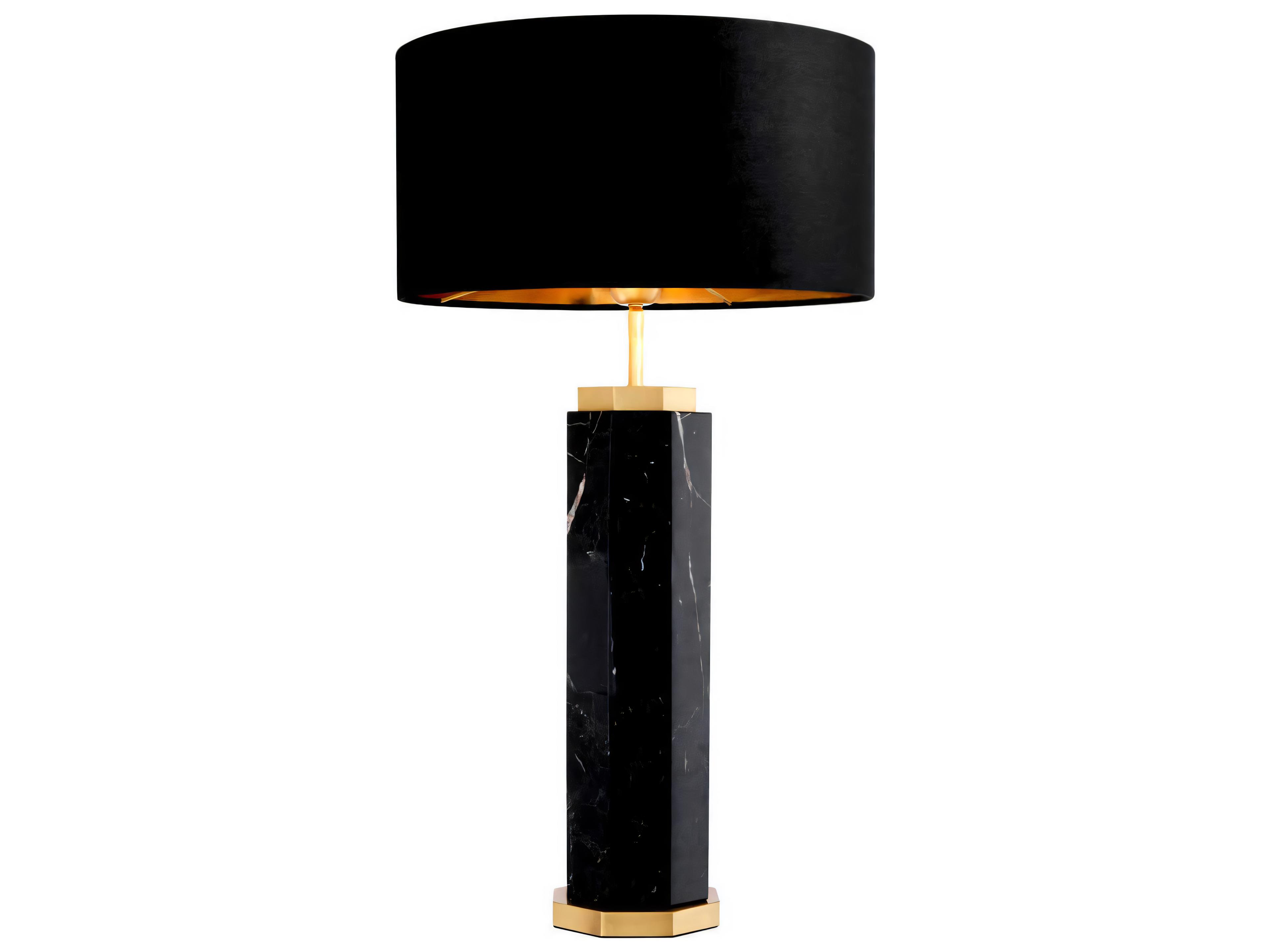 Eichholtz Newman Black Marble Incl Shade Table Lamp