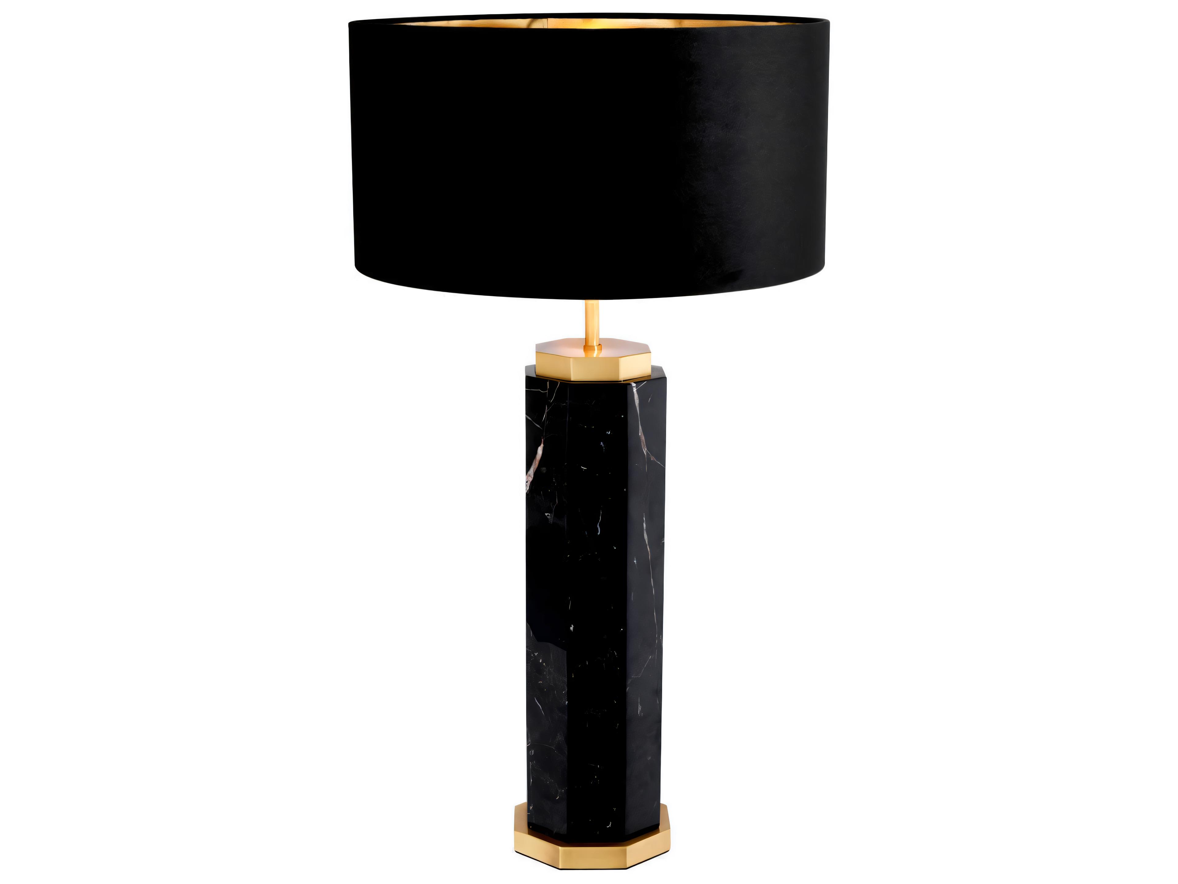 Eichholtz Newman Black Marble Incl Shade Table Lamp