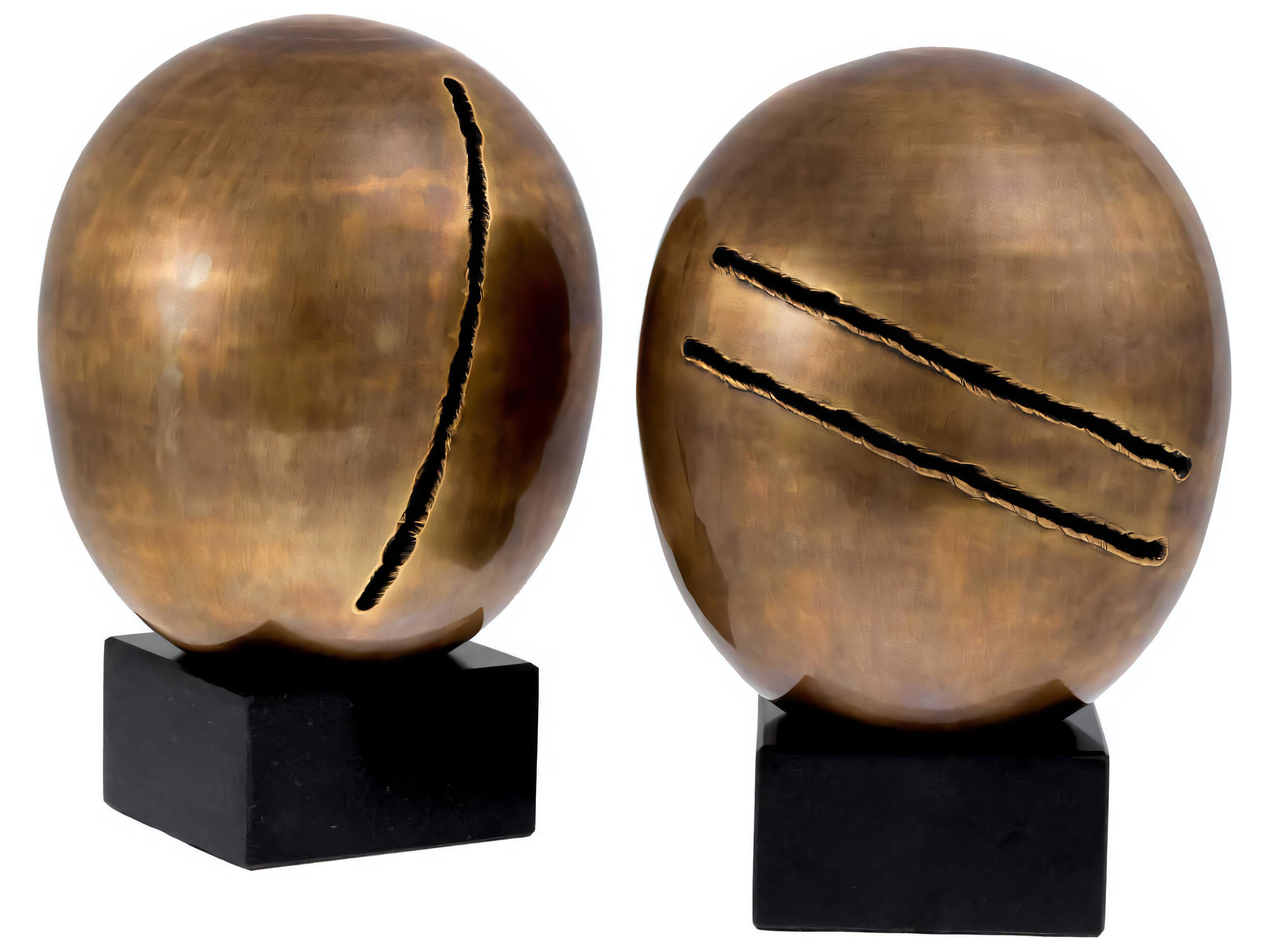 Eichholtz Artistic Vintage Brass Object Set of 2