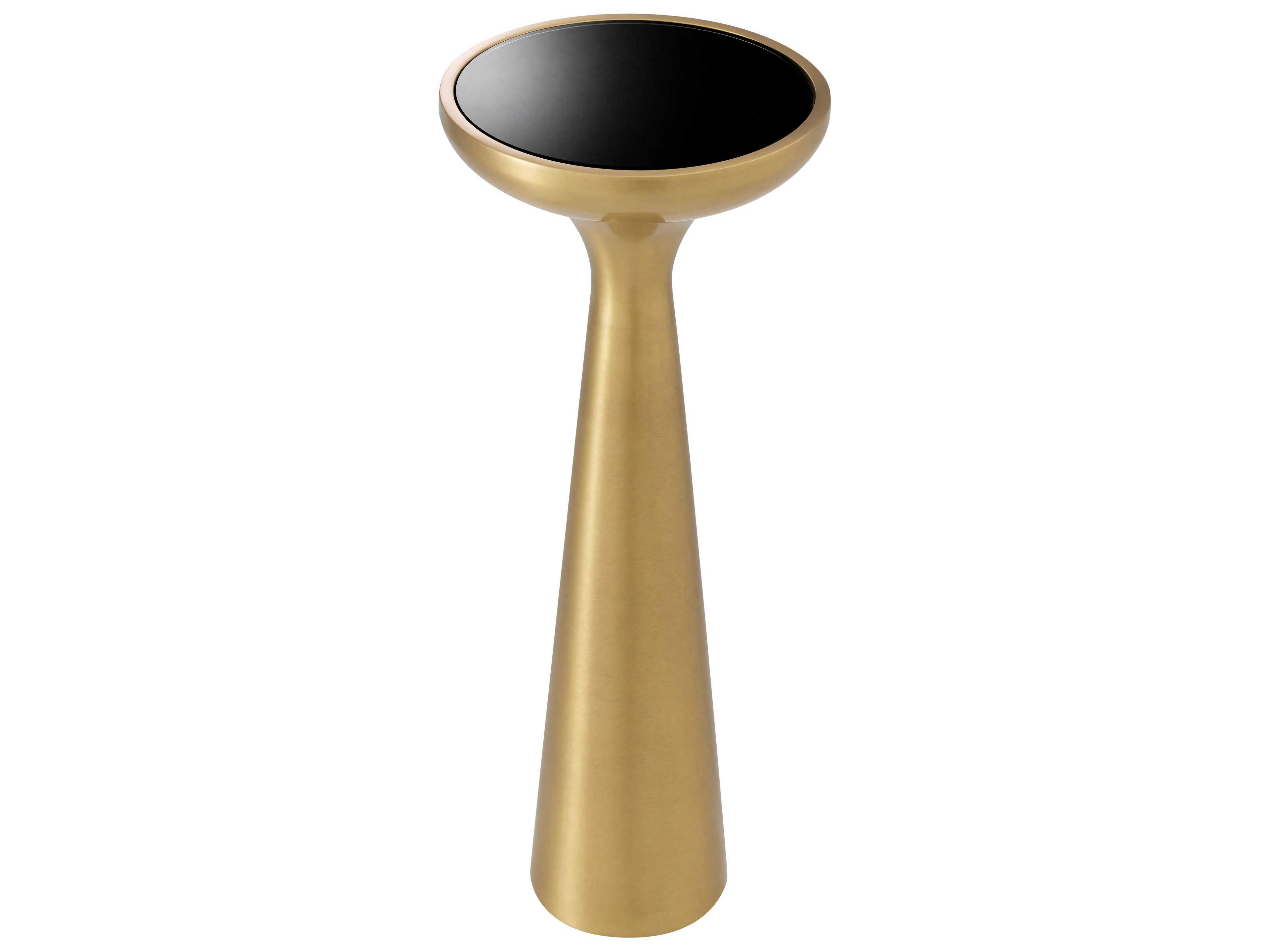 Eichholtz Lindos High Brushed Brass Side Table