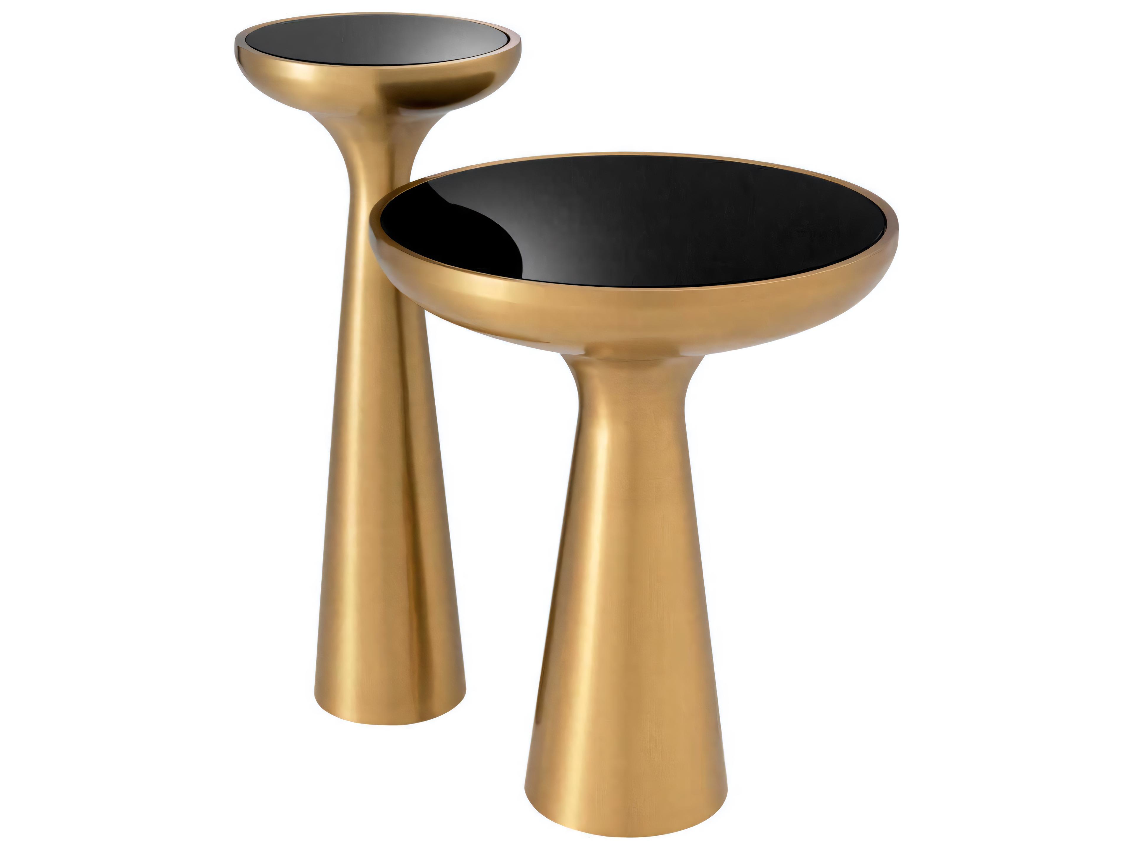Eichholtz Lindos High Brushed Brass Side Table