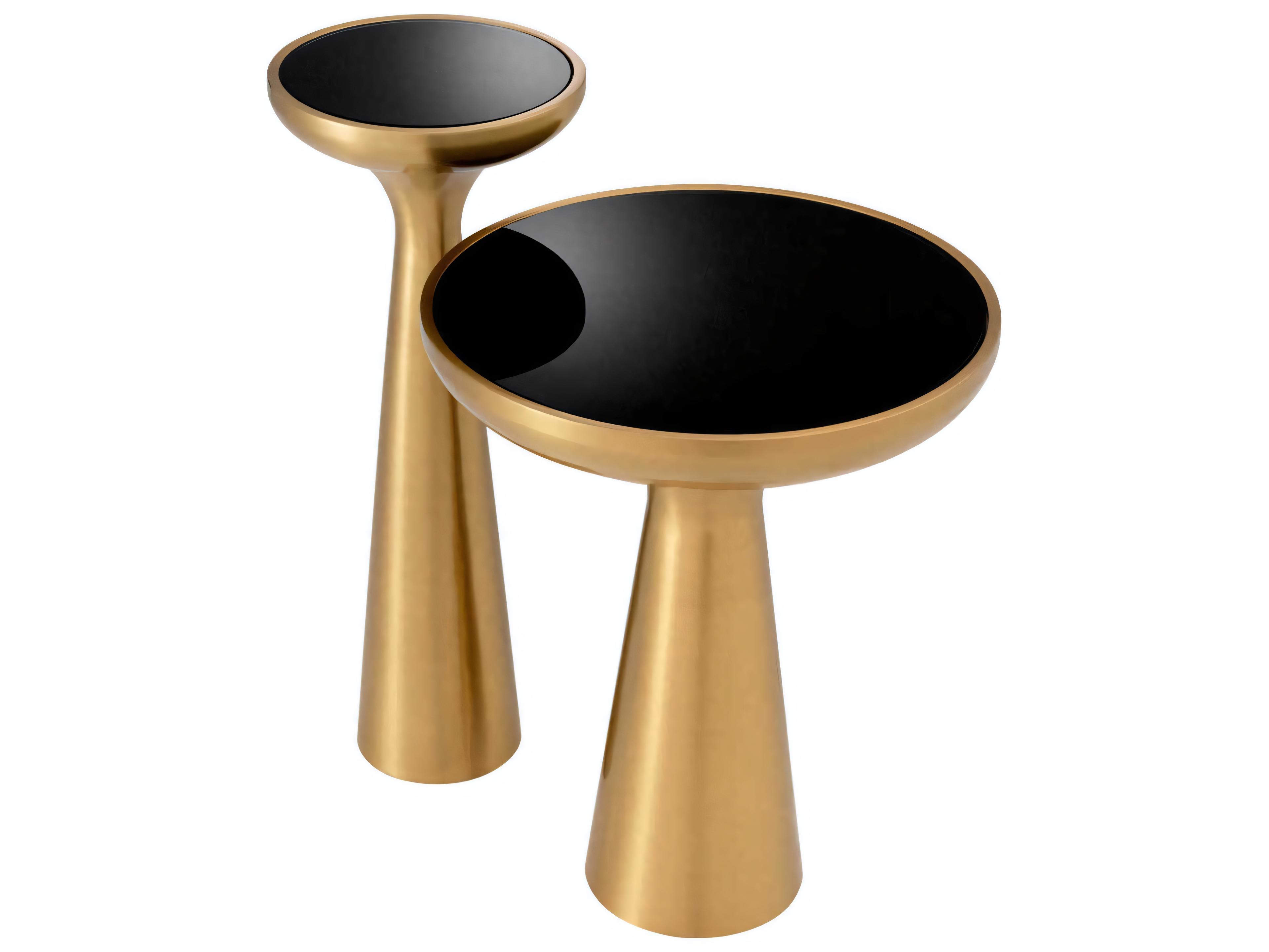 Eichholtz Lindos High Brushed Brass Side Table