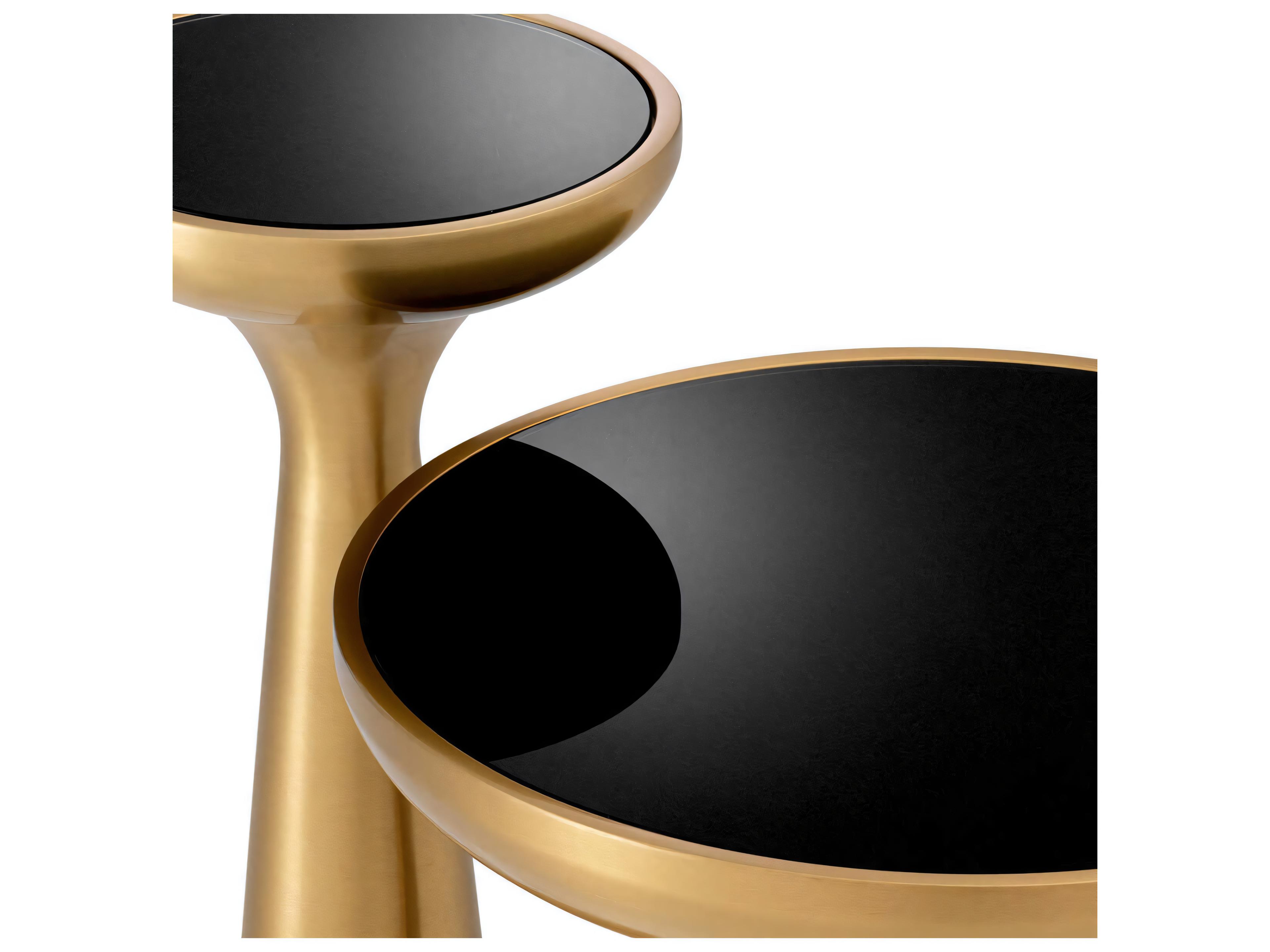 Eichholtz Lindos High Brushed Brass Side Table