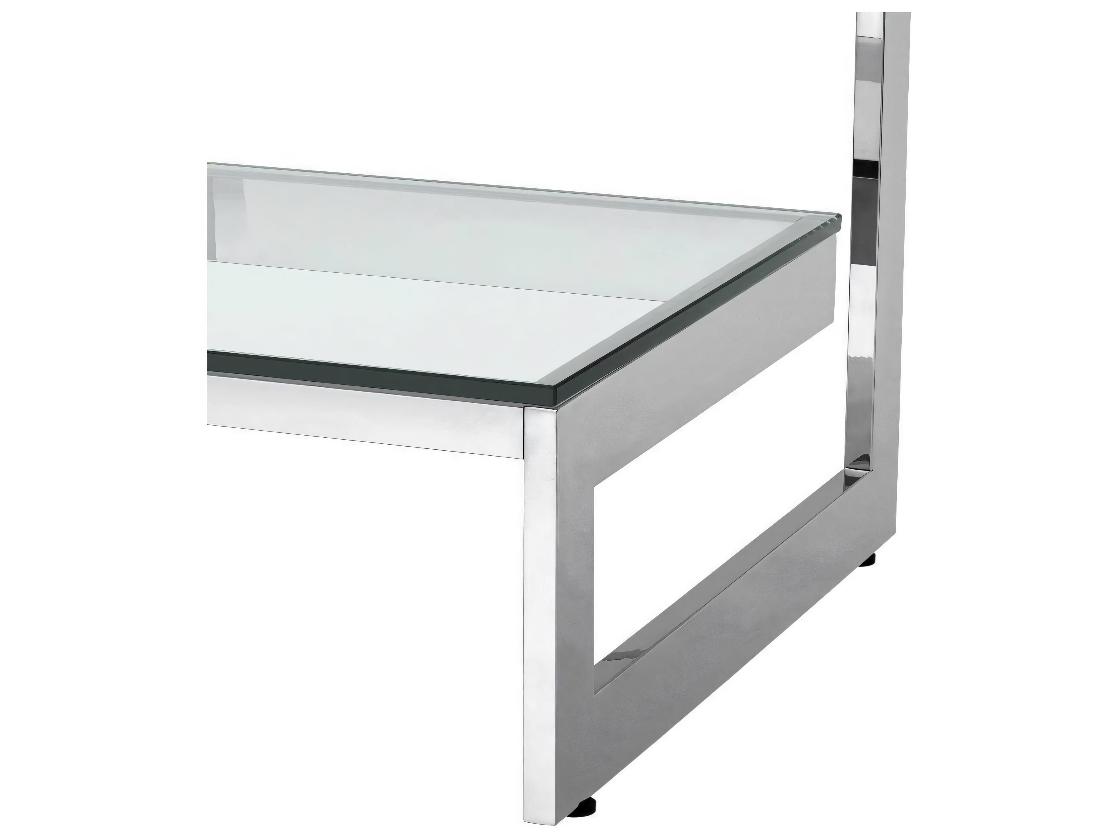 Eichholtz Gamma Polished Stainless Steel Side Table