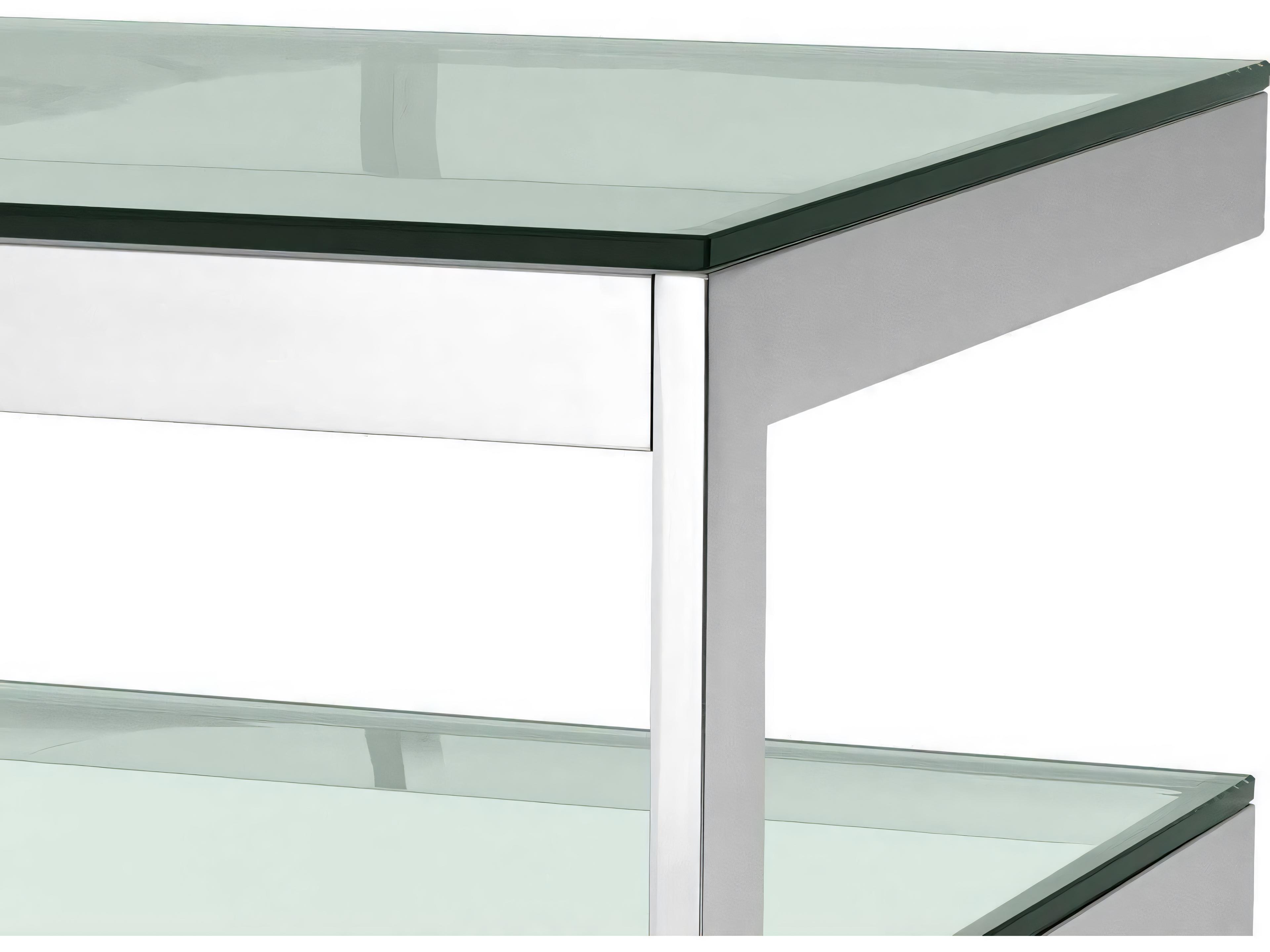 Eichholtz Gamma Polished Stainless Steel Side Table
