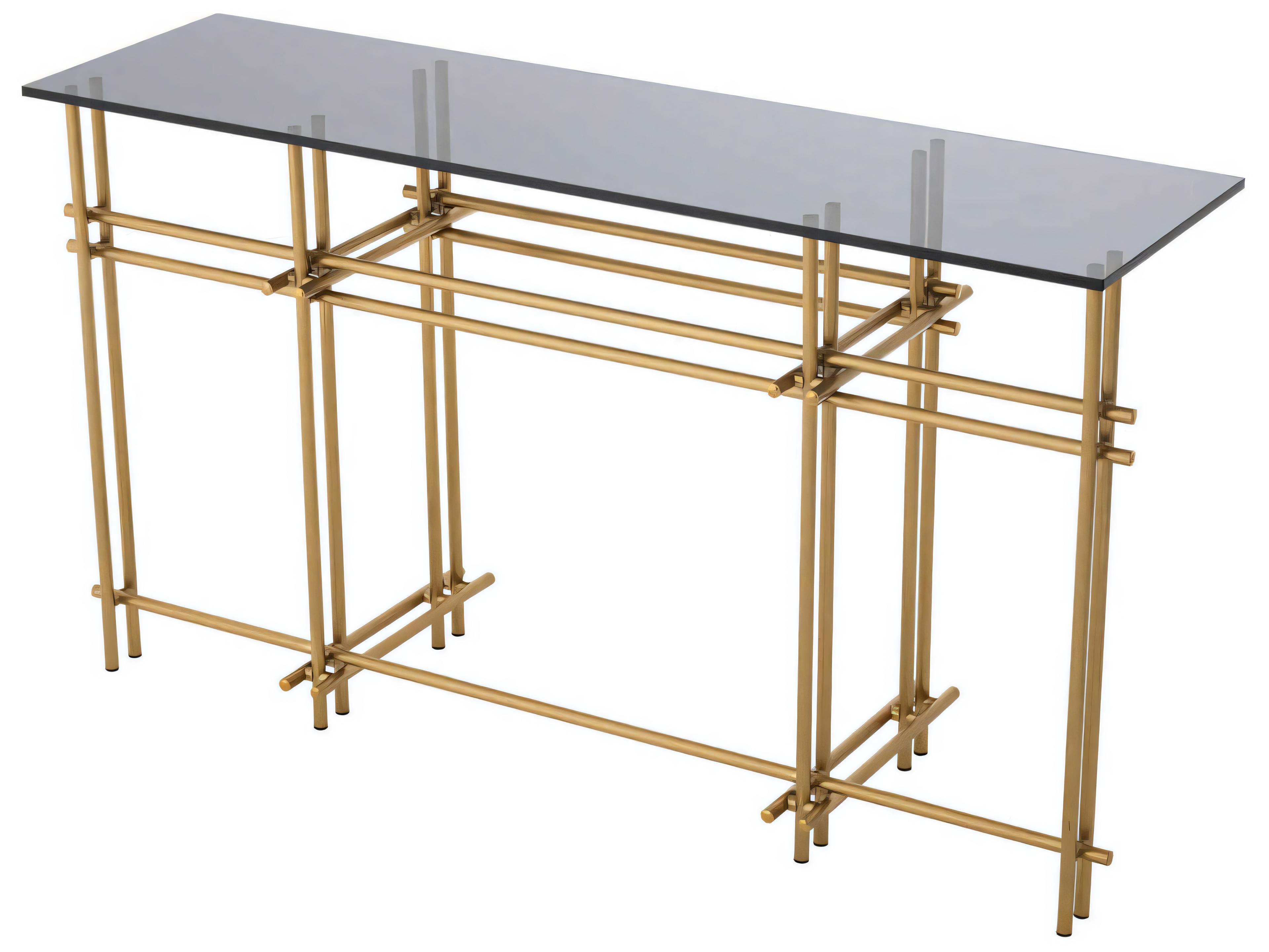 Eichholtz Quinn Brushed Brass Console Table