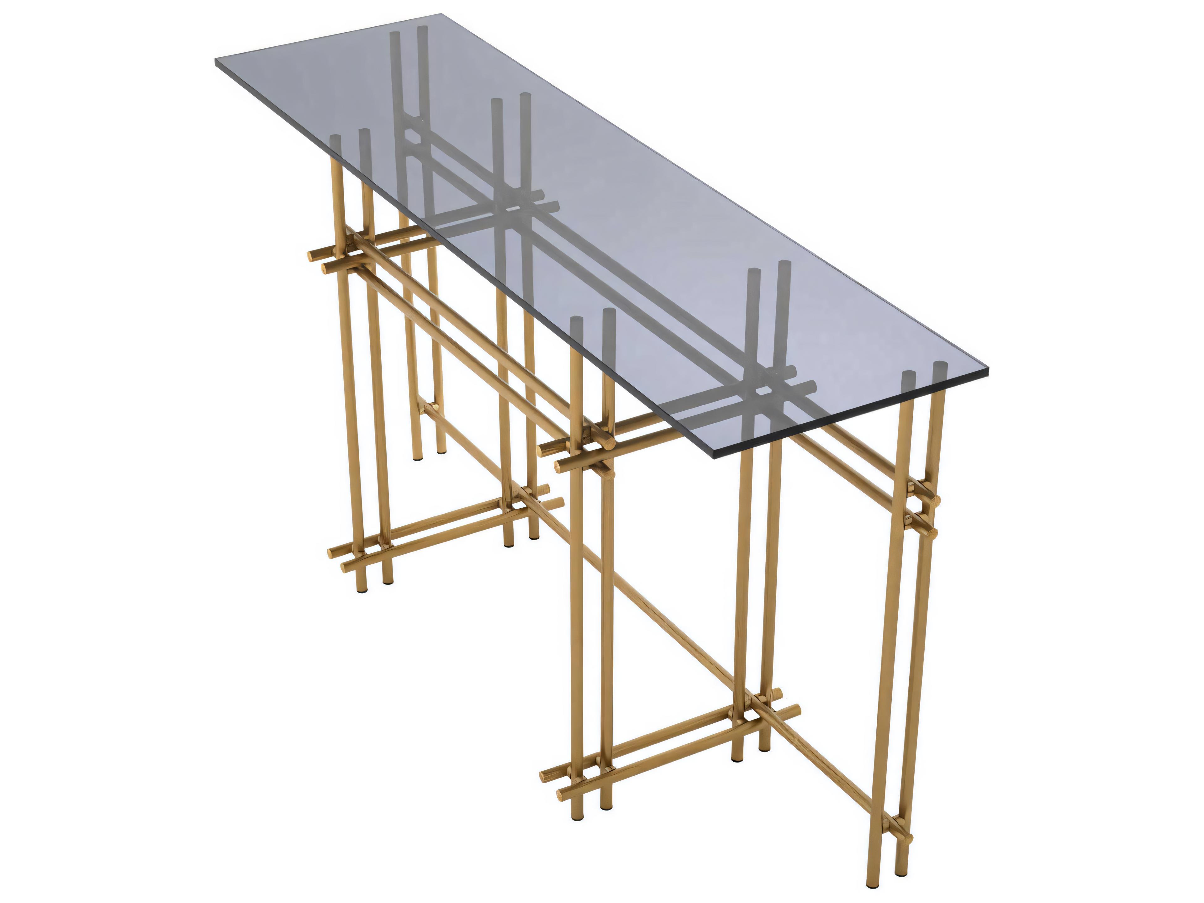 Eichholtz Quinn Brushed Brass Console Table