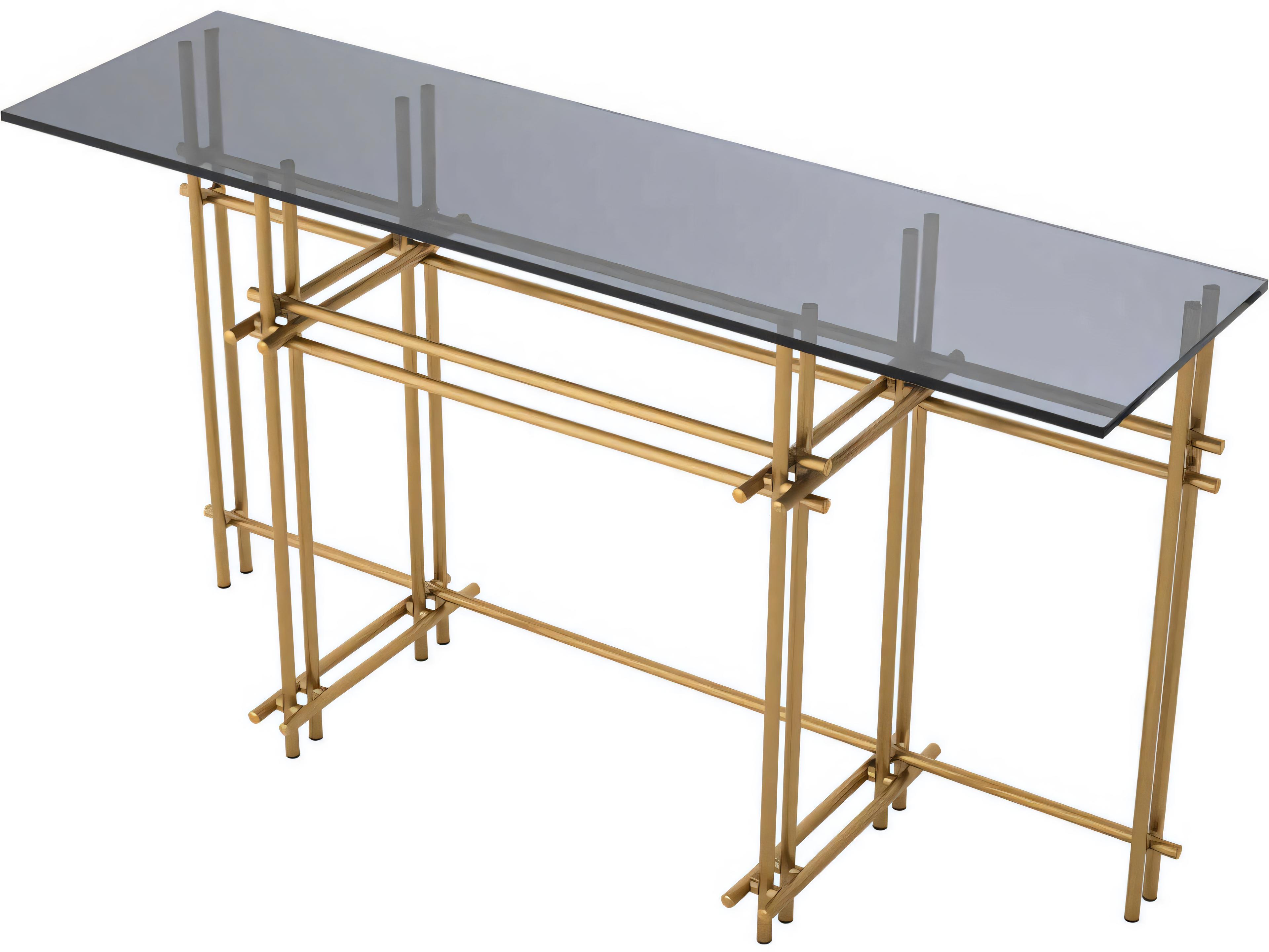 Eichholtz Quinn Brushed Brass Console Table
