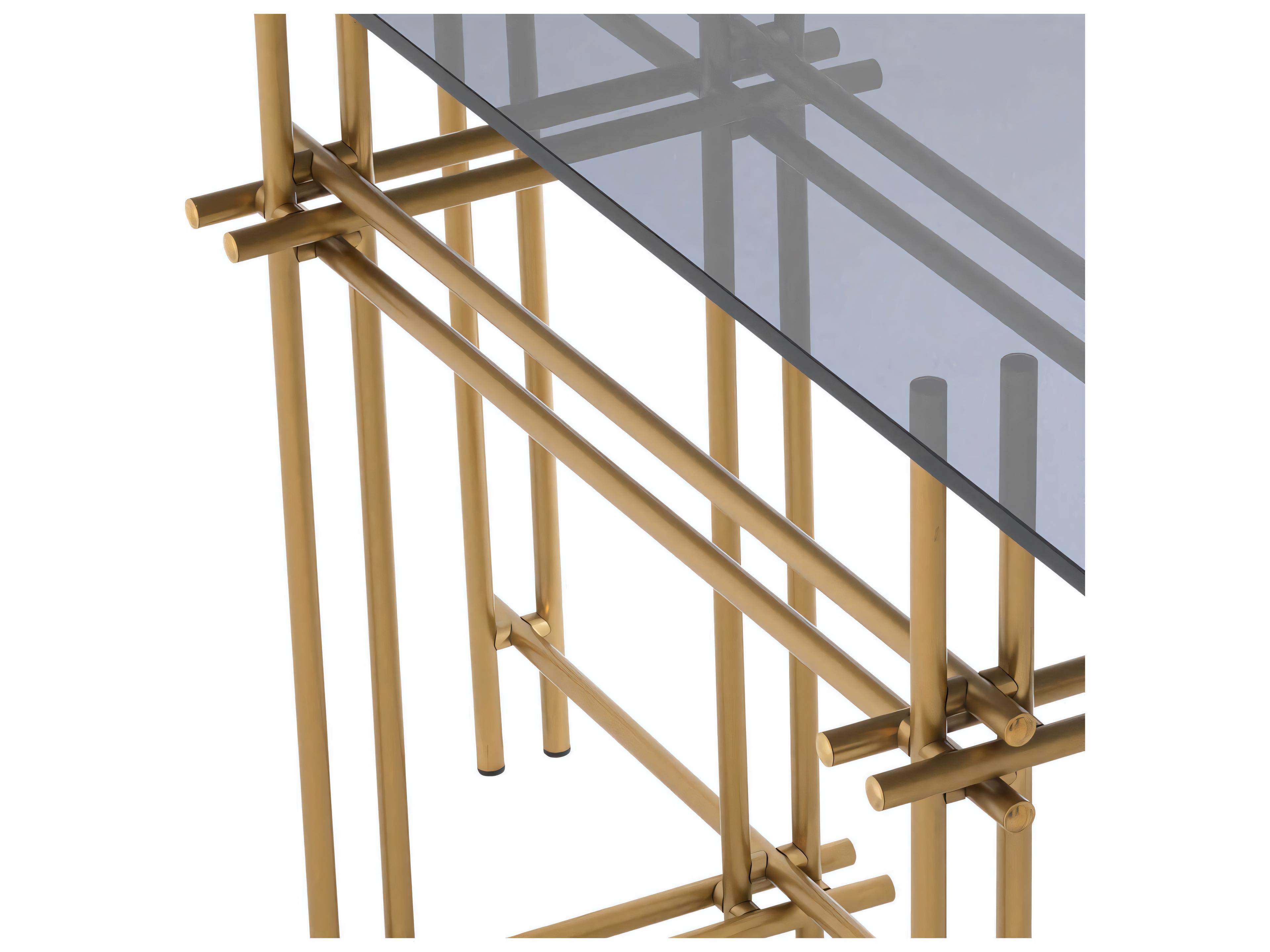 Eichholtz Quinn Brushed Brass Console Table