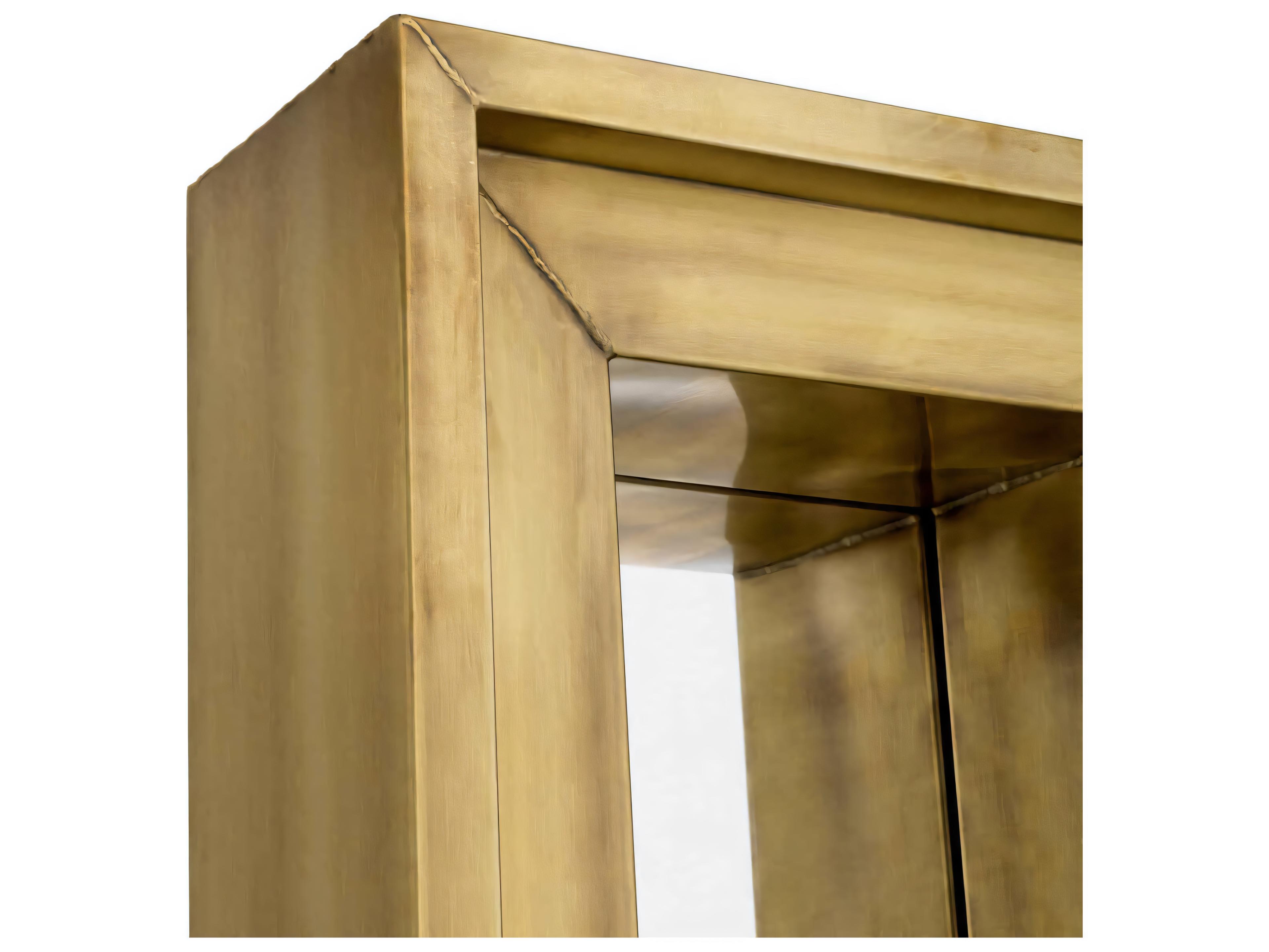 Eichholtz Magenta S Rectangular Vintage Brass Mirror