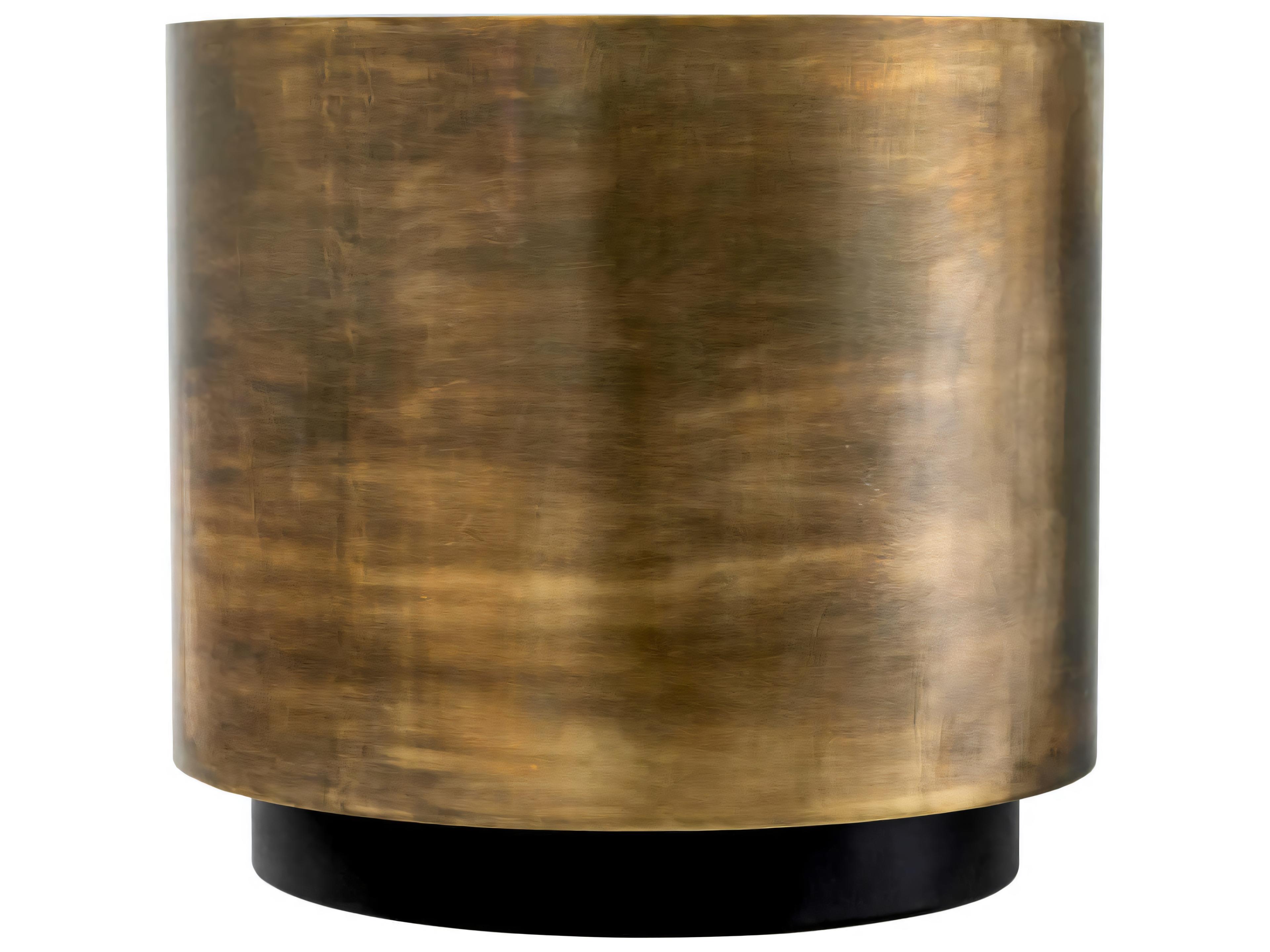 Eichholtz Jasper S Round Vintage Brass Planter