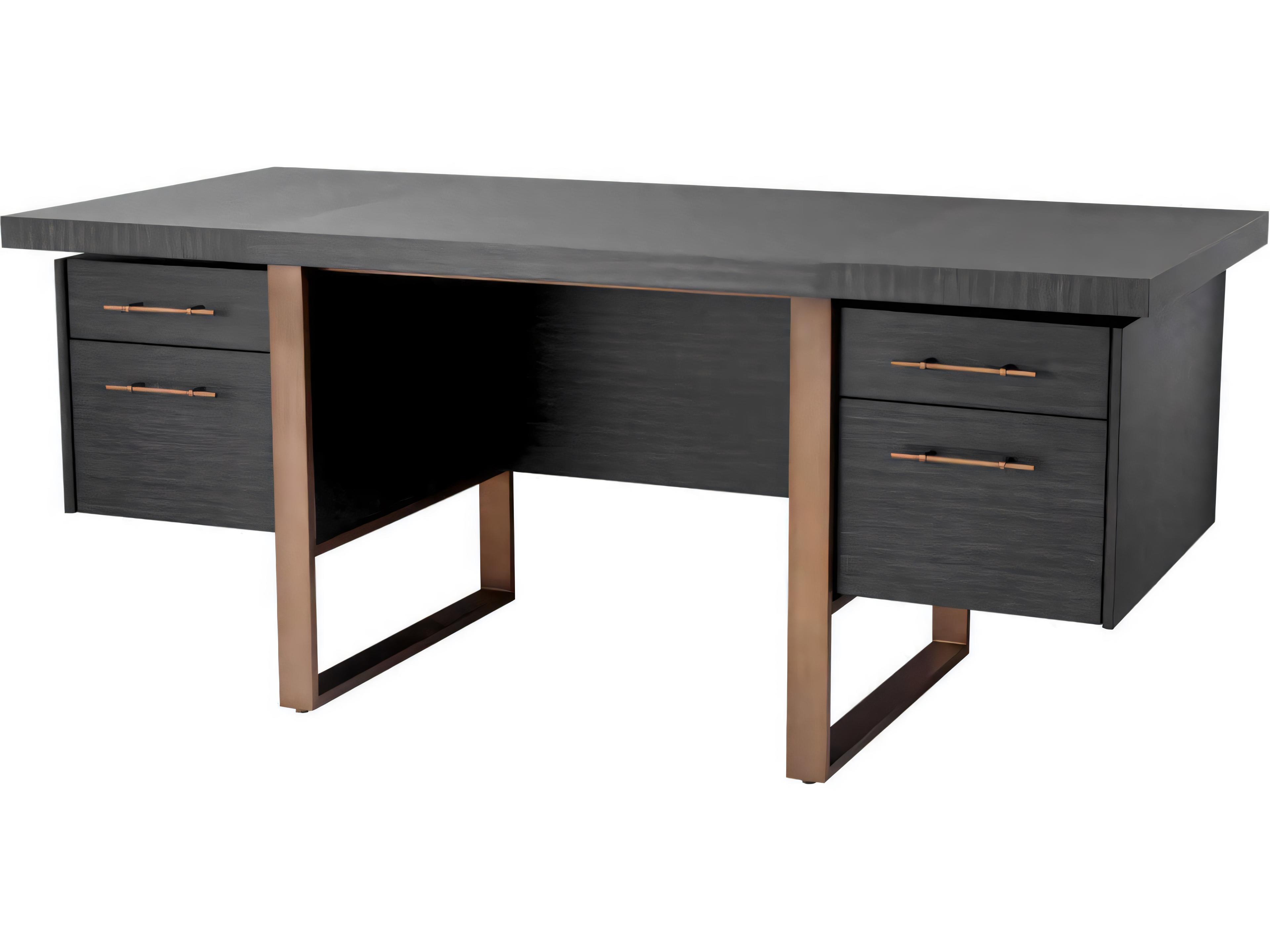 Eichholtz Canova Charcoal Grey Oak Veneer Desk