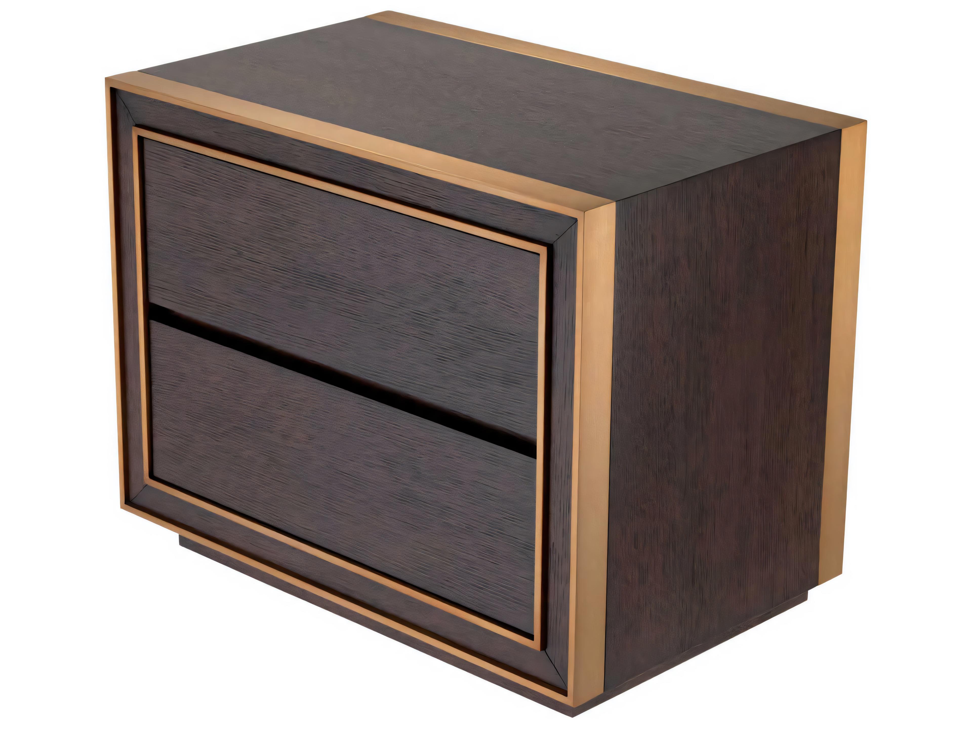 Eichholtz Camelot Brown Oak Veneer Nightstand