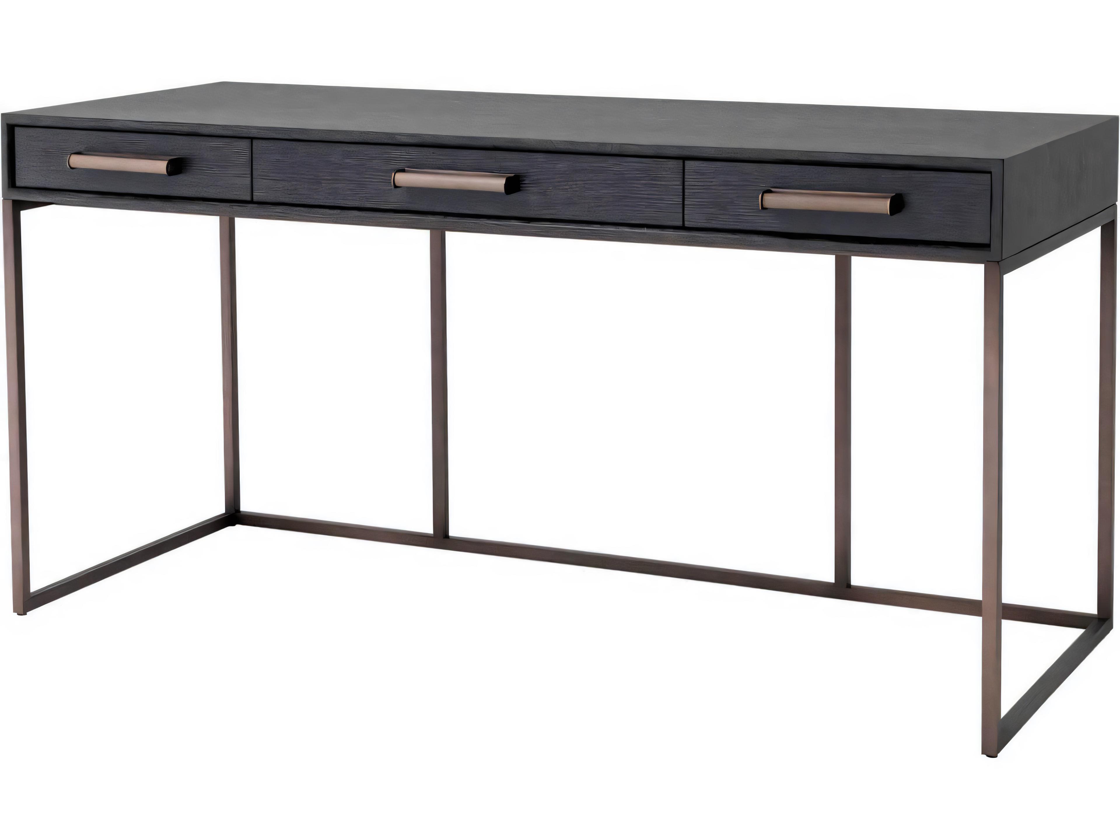 Eichholtz Larsen Charcoal Grey Oak Veneer Desk