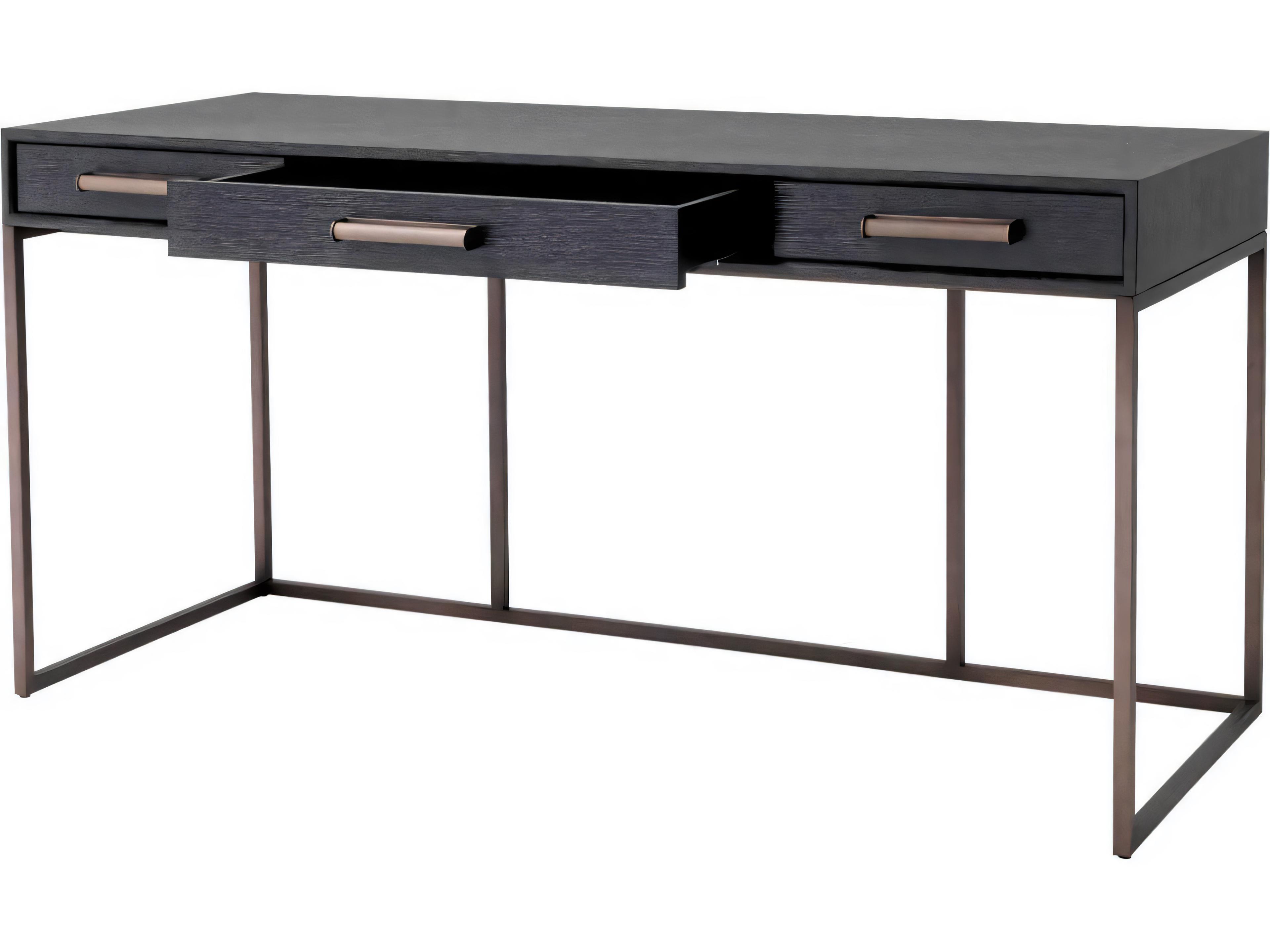 Eichholtz Larsen Charcoal Grey Oak Veneer Desk