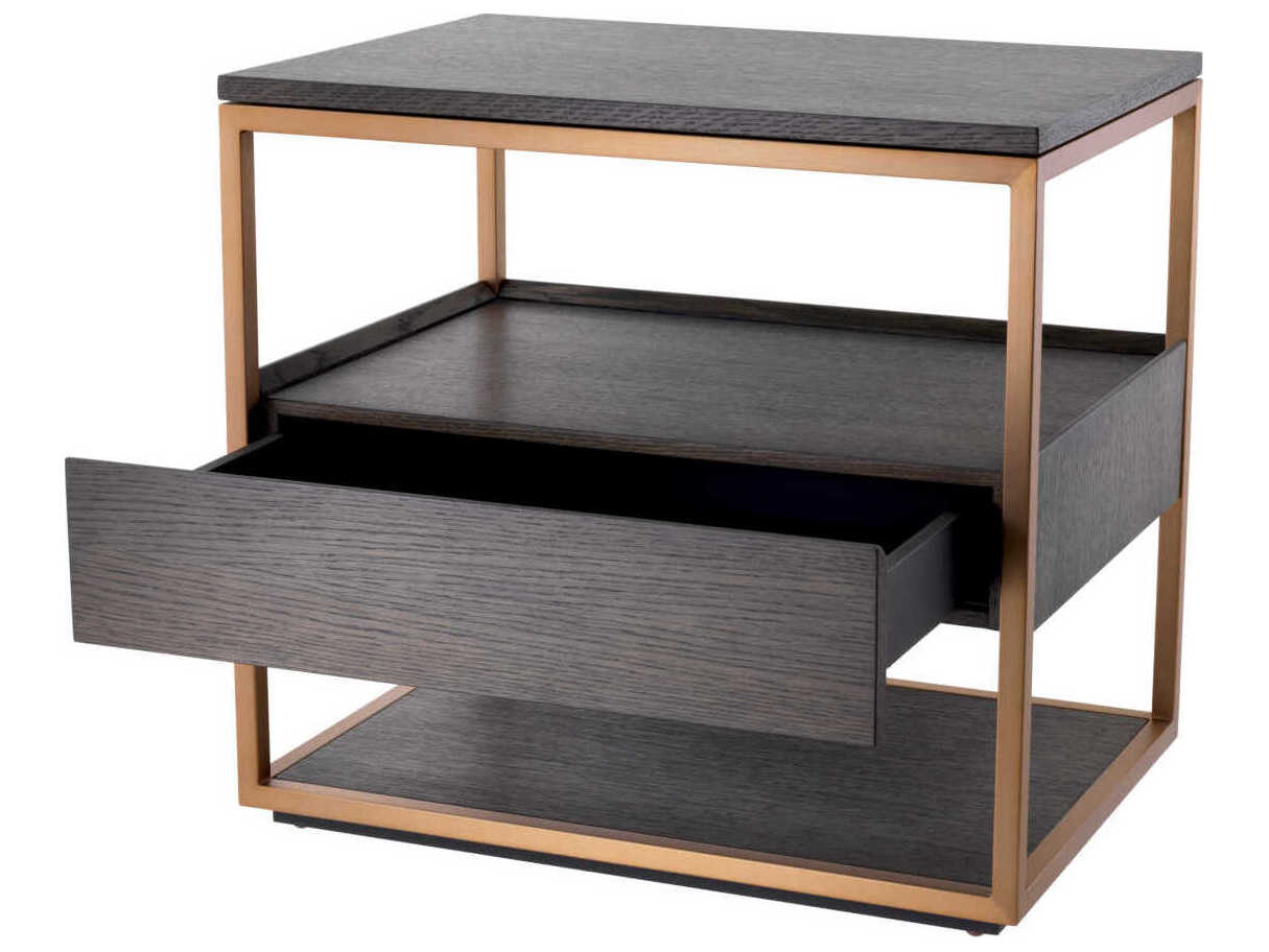 Eichholtz Parker Mocha Straight Oak Veneer Side Table