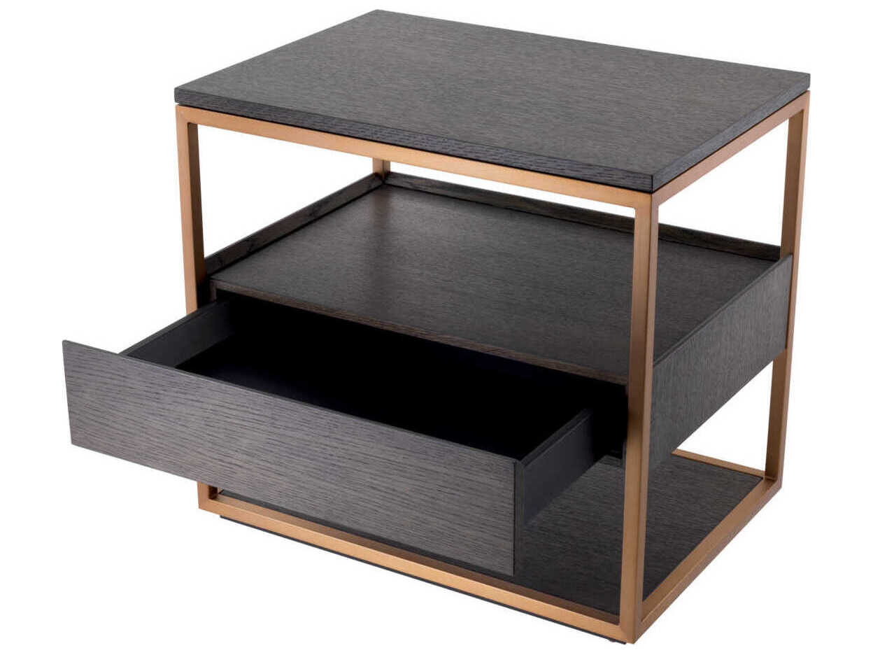 Eichholtz Parker Mocha Straight Oak Veneer Side Table